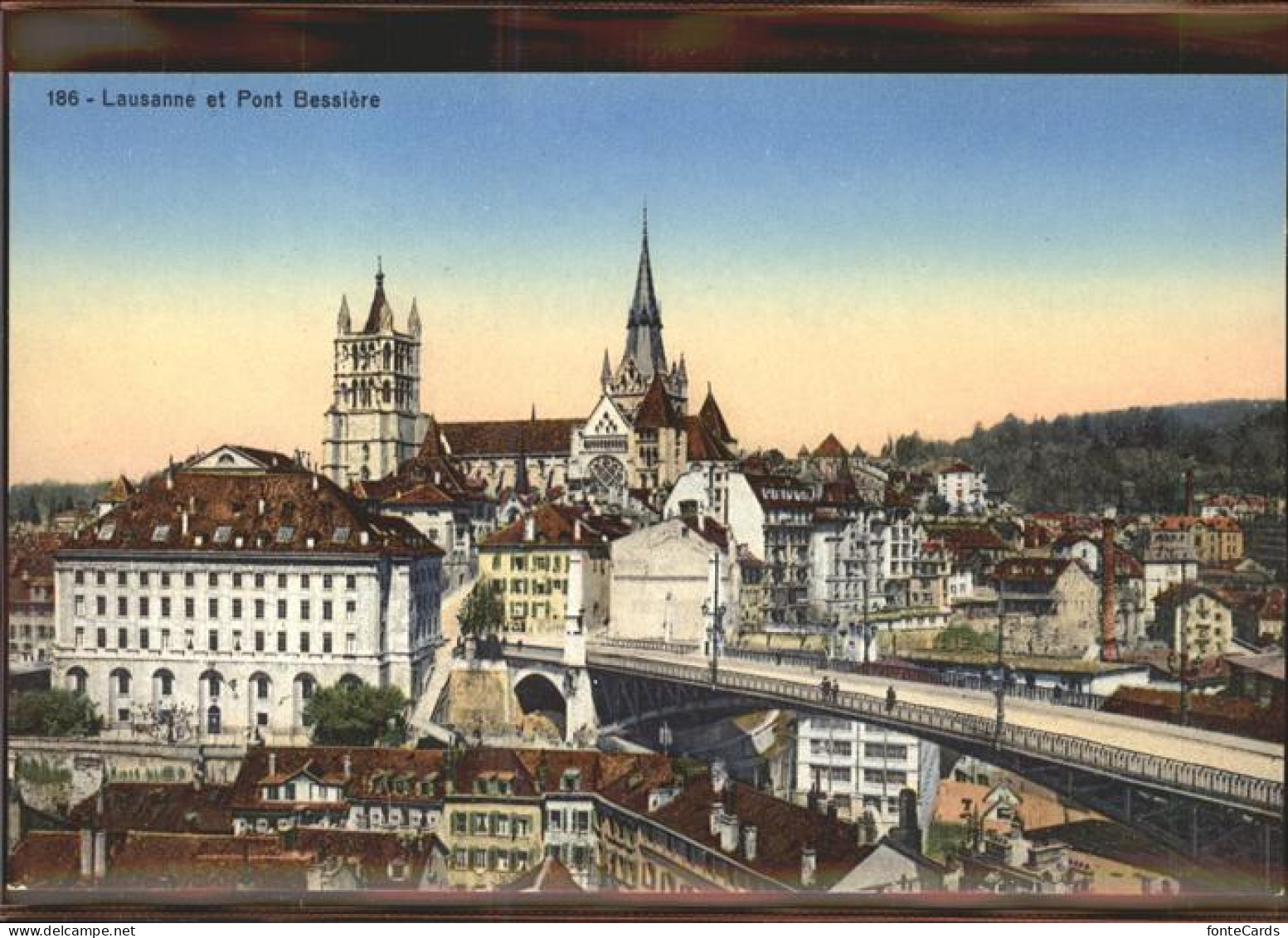 11306474 Lausanne VD Pont Bessieres Et La Cathedrale Lausanne - Sonstige & Ohne Zuordnung