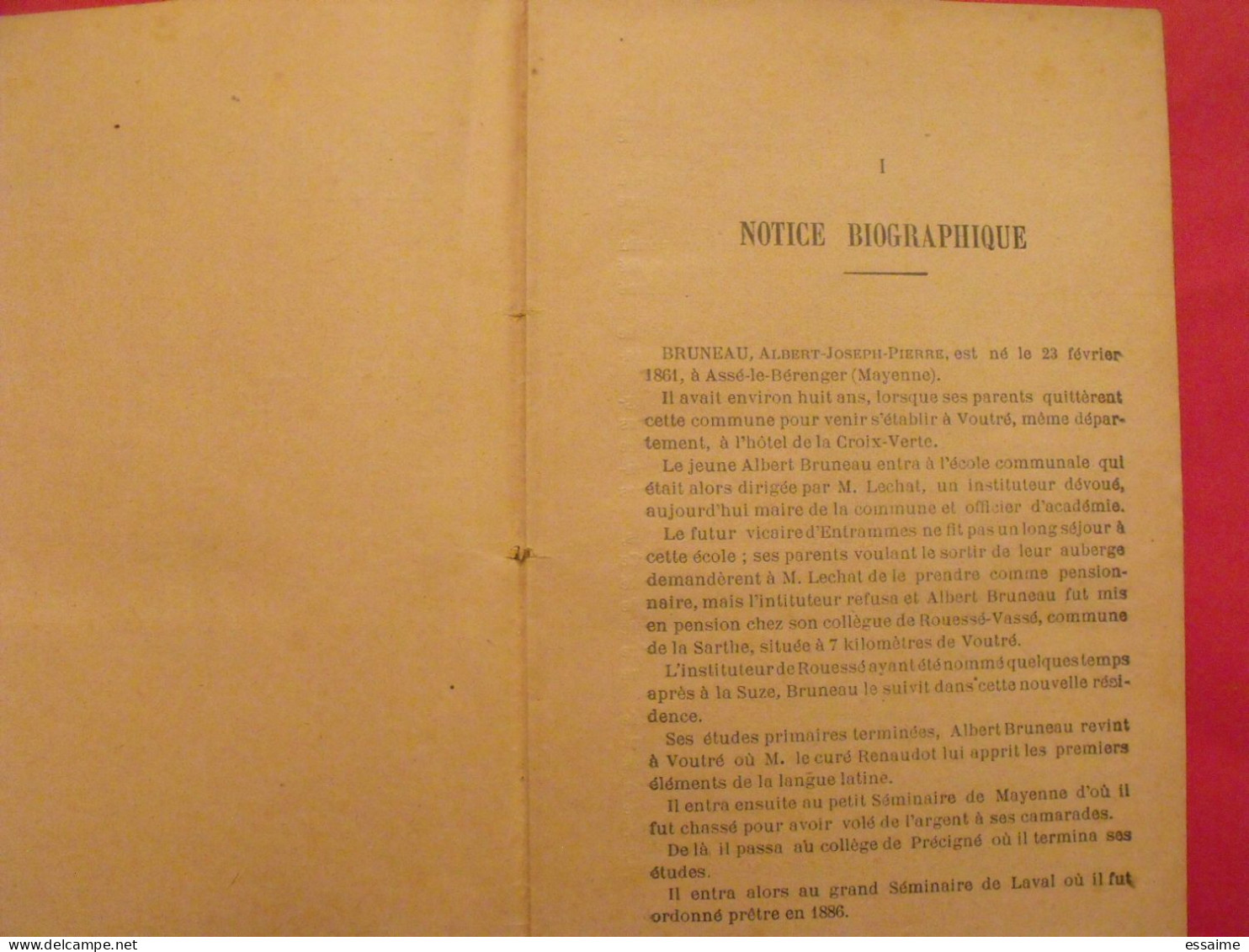 Dossier Sur L'Affaire Abbé Bruneau Fricot Bourdais De 1894 Entrammes Laval Mayenne + Photos, Documents De Justice - Pays De Loire