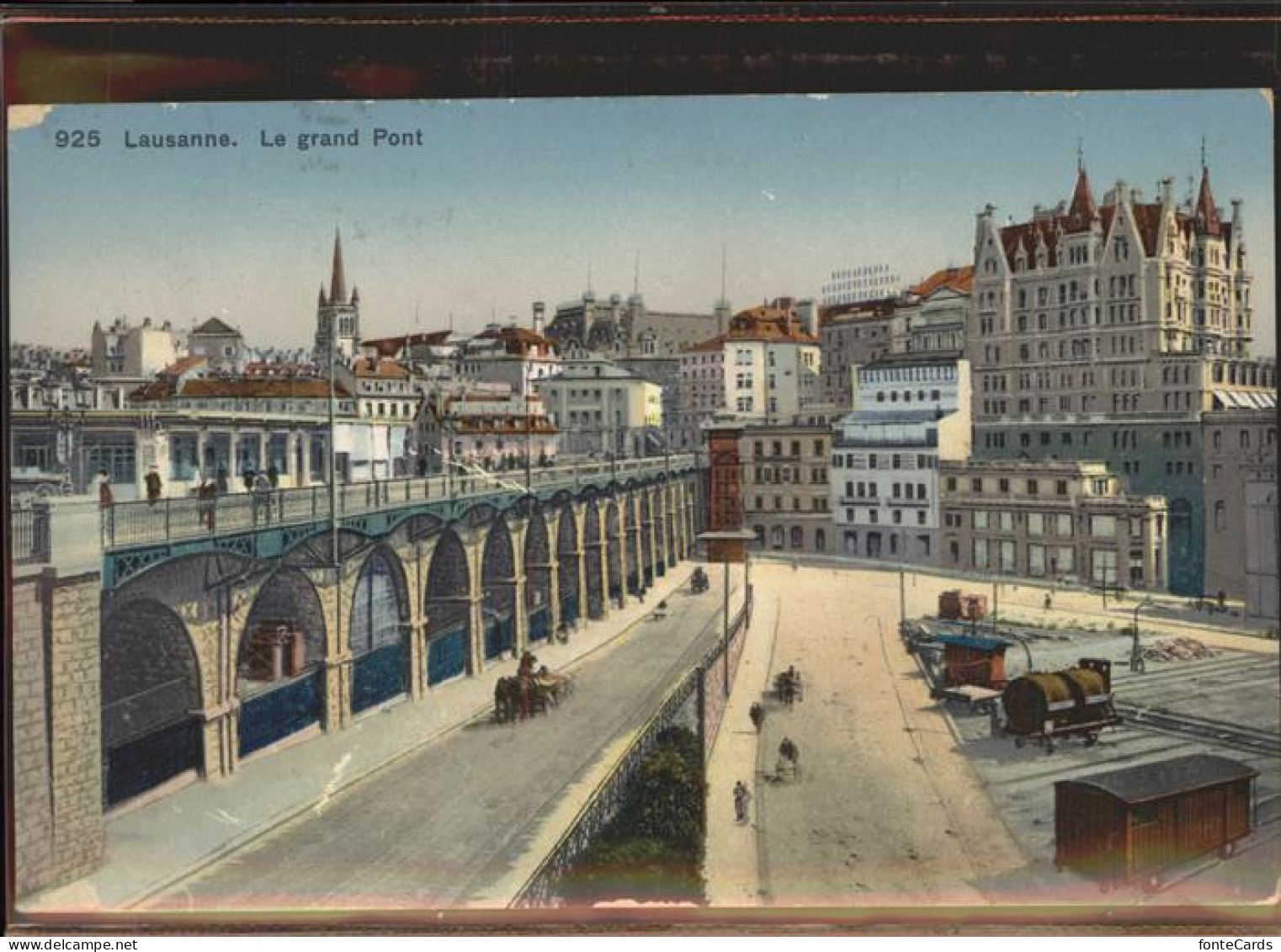 11306462 Lausanne VD Le Grand Pont Pferdekutsche Lausanne - Andere & Zonder Classificatie