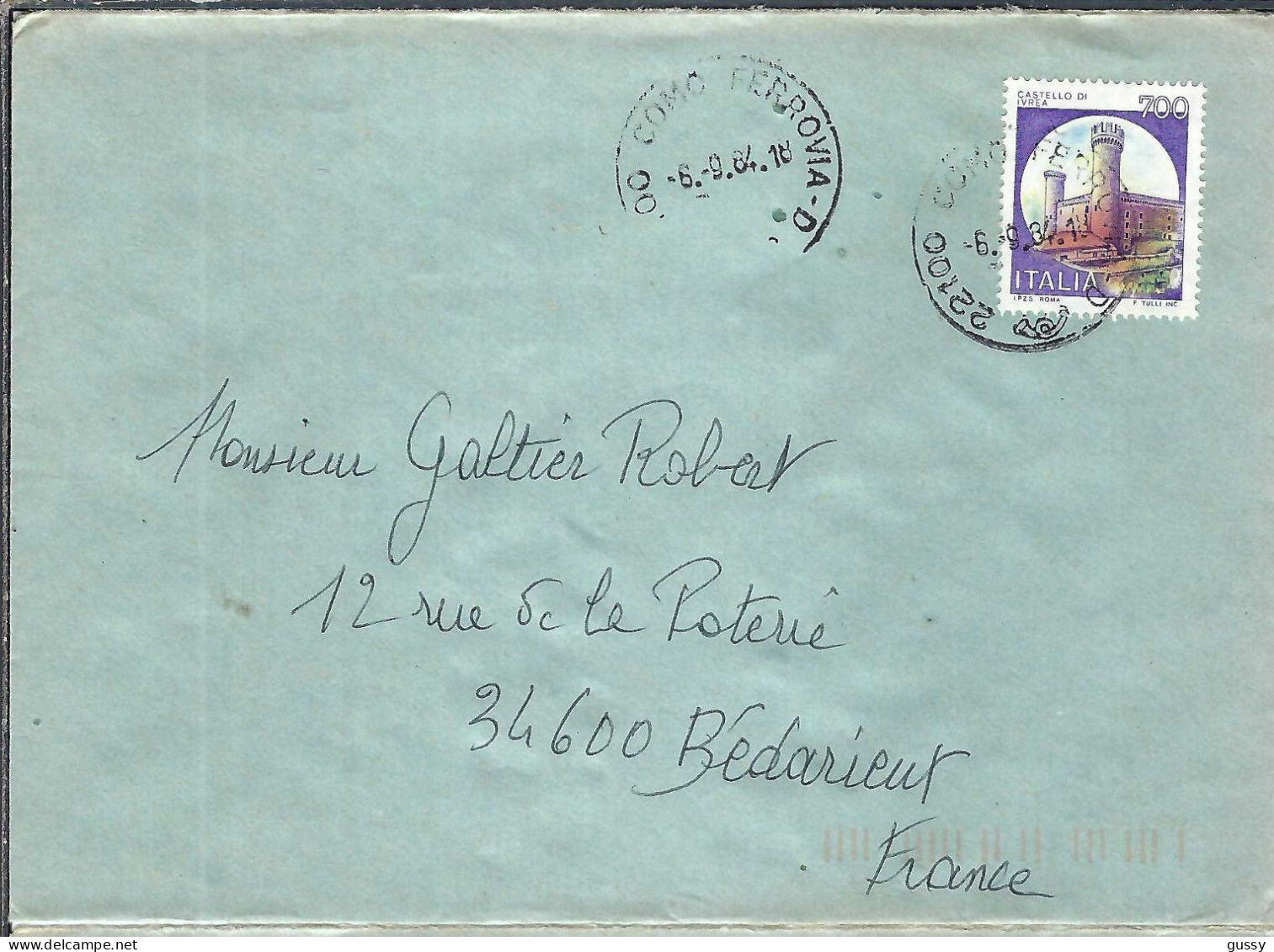 ITALIE Ca.1984: LSC  De Côme à Bédarieux (France) - 1981-90: Poststempel