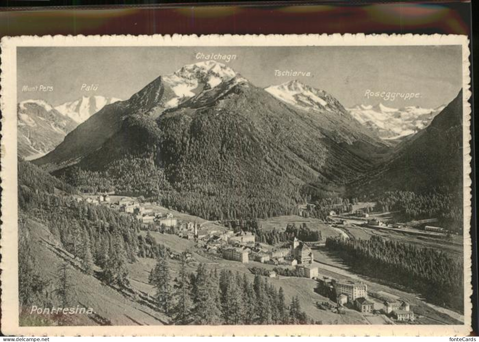 11306433 Pontresina Panorama Mt Pers Palue Chalchagn Tschierva Roseggruppe Graub - Andere & Zonder Classificatie