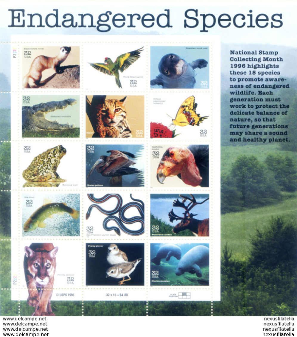 Fauna. Specie Protette 1996. - Blocks & Sheetlets