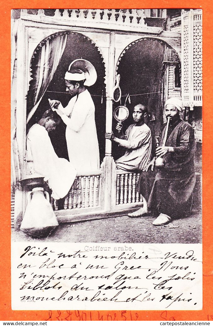 31896 / ⭐ Egypte Petit Metier ◉ Coiffeur Arabe 1900s à GRANDJEAN College Saint-François De Sales Rue Vannerie Dijon  - Personnes