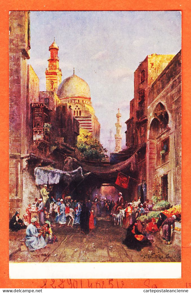 31969 / ⭐ Künstler-AK Carl WUTTKE R-133 ◉ Une Rue Au CAIRE ◉ Street In CAIRO 1905s ◉ RÖMMLER & JONAS Lithographie  - Caïro