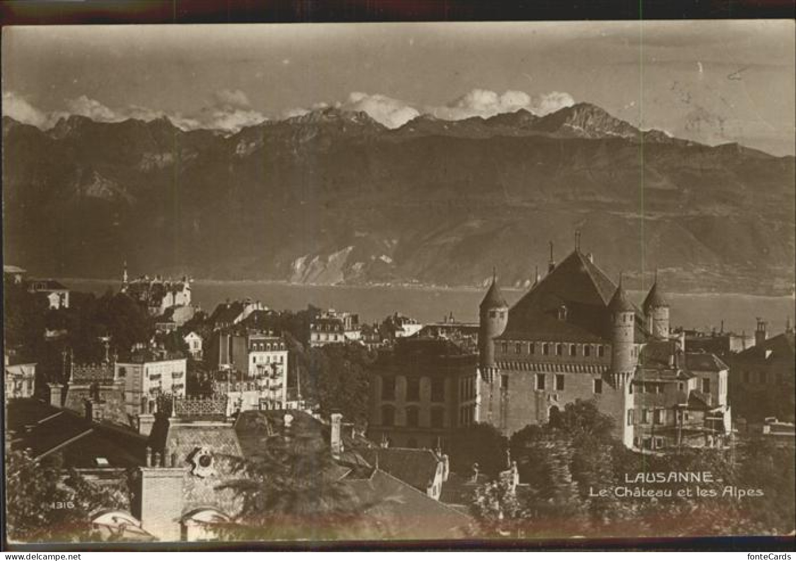 11306327 Lausanne VD Le Chateau Et Les Alpes De Savoie Lac Leman Lausanne - Autres & Non Classés