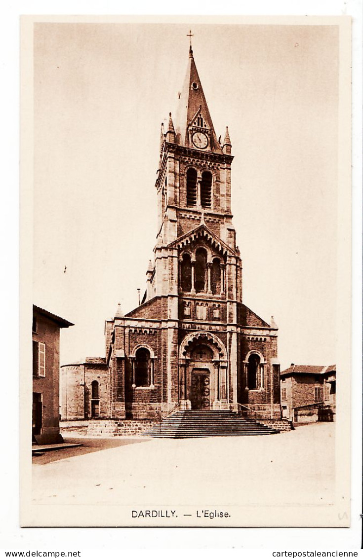 31876 / DARDILLY-Le-BAS 69-Rhone La Place De L'Eglise 1920s - Autres & Non Classés