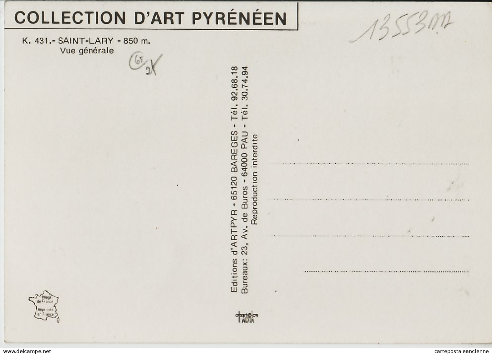 31912 / SAINT-LARY St  65-Haute Pyrénées 850m Vue Generale Station Photo ARTPYR K-431 - Other & Unclassified