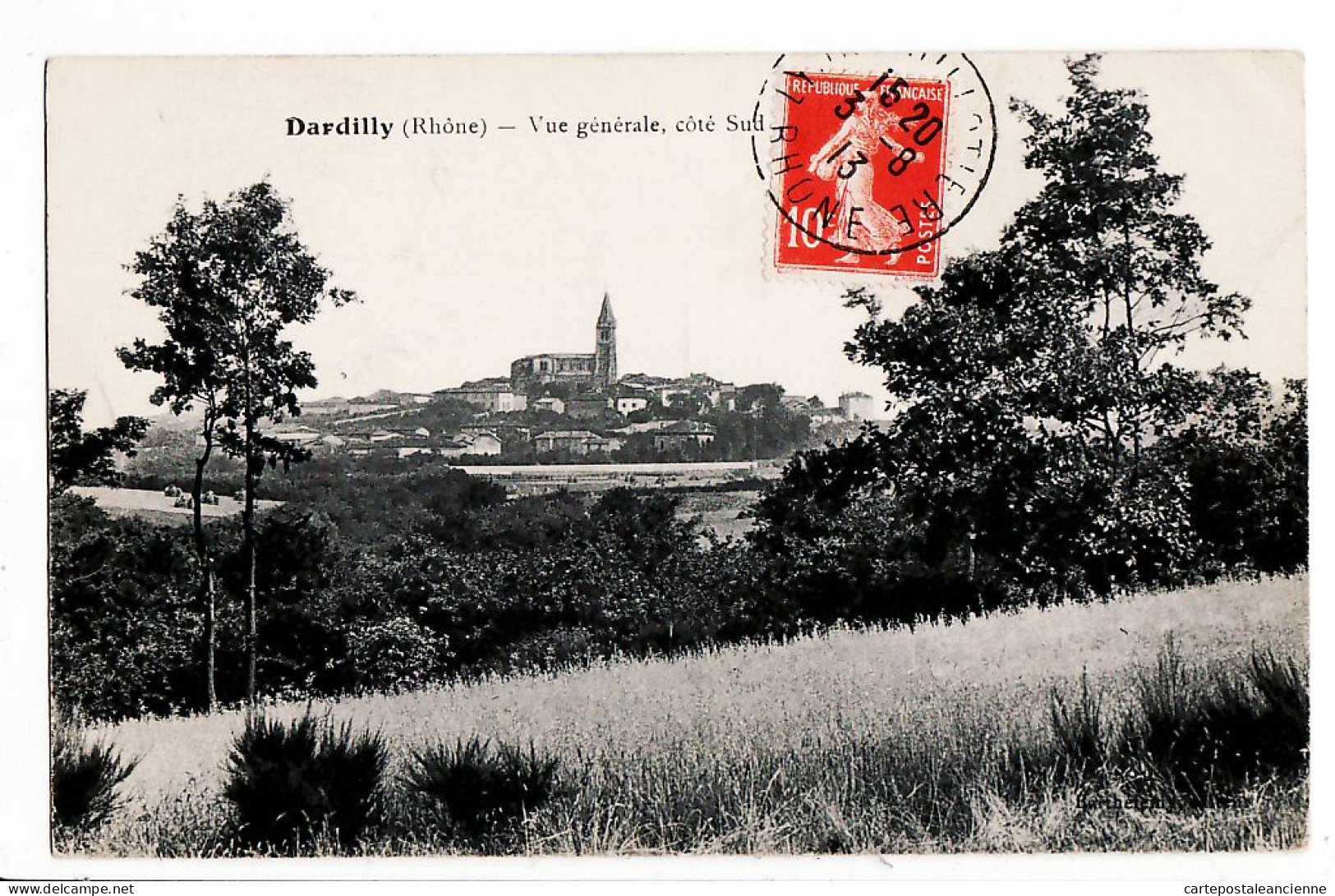 31847 / DARDILLY 69-Rhone Cote SUD 03.08.1913 à LABROY Villa Tilleuls Route Heyrieux Venissieux Editions ?  - Otros & Sin Clasificación