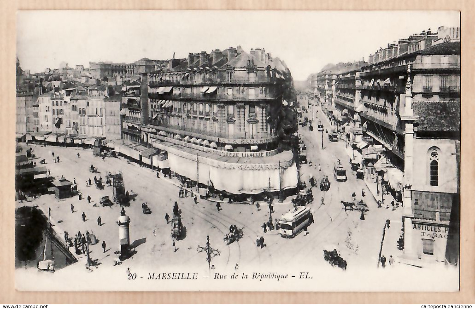 31738 / MARSEILLE 13-Bouche Du Rhone Rue REPUBLIQUE Magasin LA SAMARITAINE 1910s Editions EL N°20 - The Canebière, City Centre