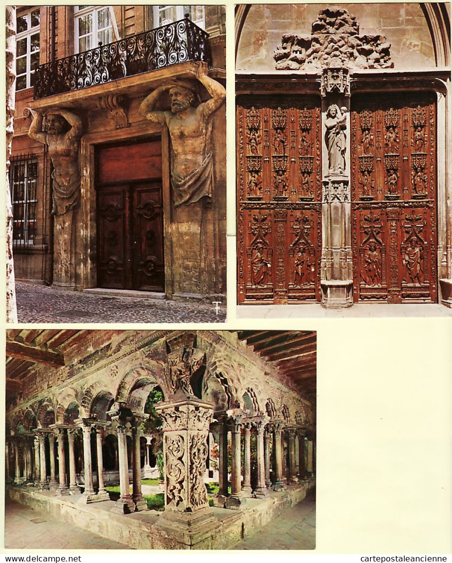 31723 /  Lot 6 CPM 1970s AIX-en-PROVENCE Cathédrale Hotel De Ville Cariatides Ecole De PUGET Cloitre - Aix En Provence