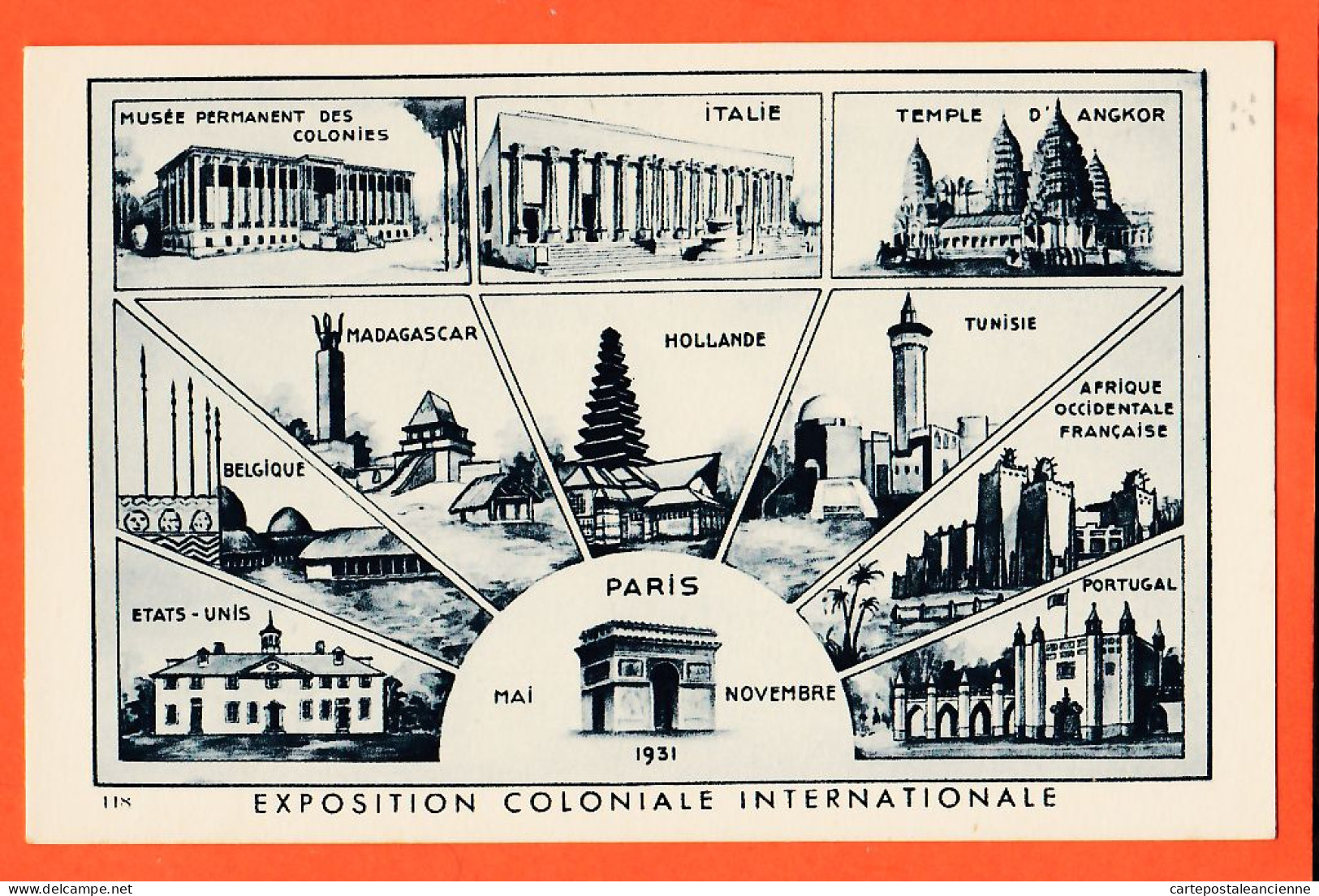 31591 / PARIS Exposition Coloniale Internationale Mai-Novembre 1931 Madagascar Belgique Etats-Unis Italie BRAUN 118 - Mostre