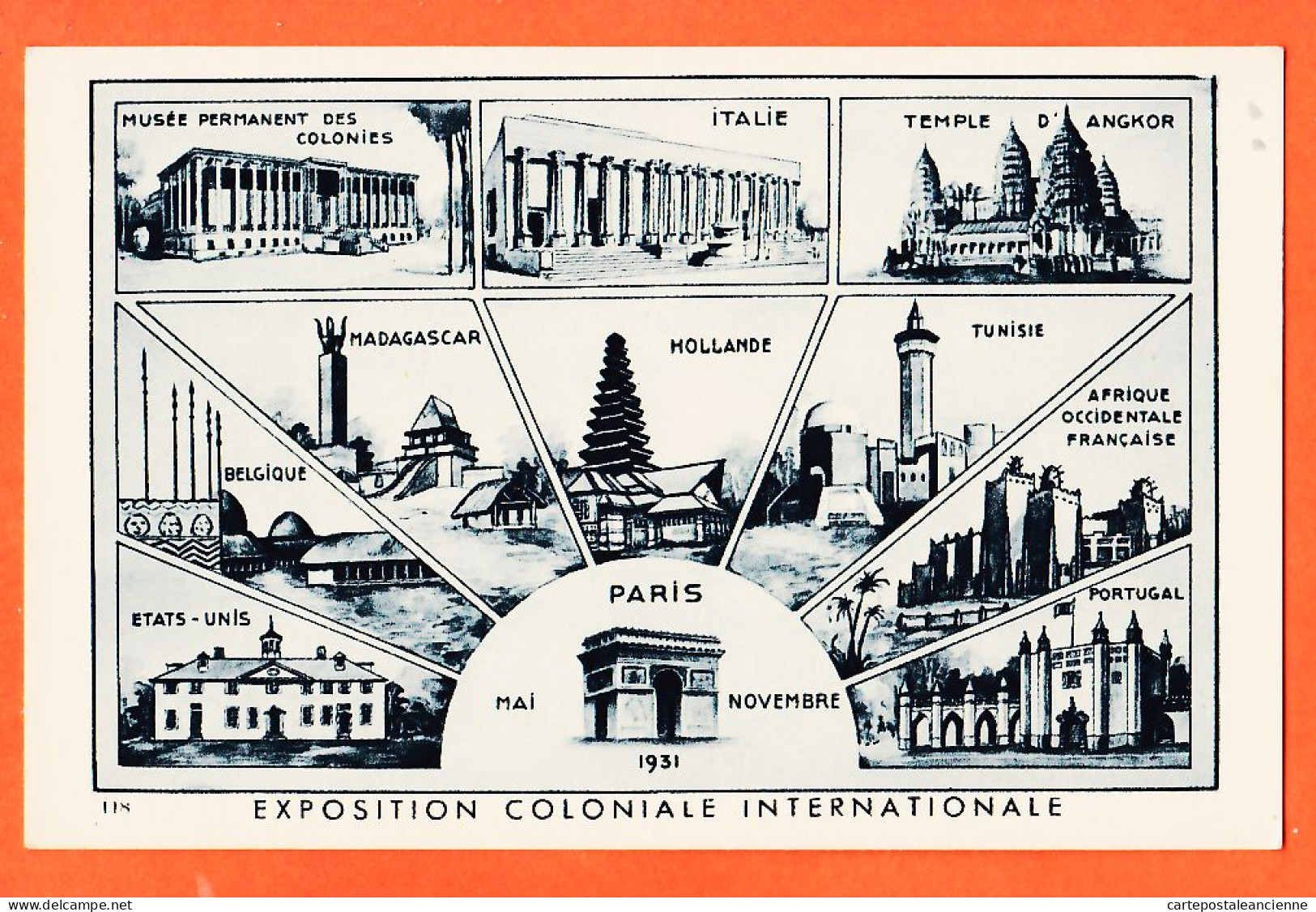 31616 / PARIS Exposition Coloniale Internationale Mai-Novembre 1931 Madagascar Belgique Etats-Unis Italie BRAUN 118 - Exhibitions