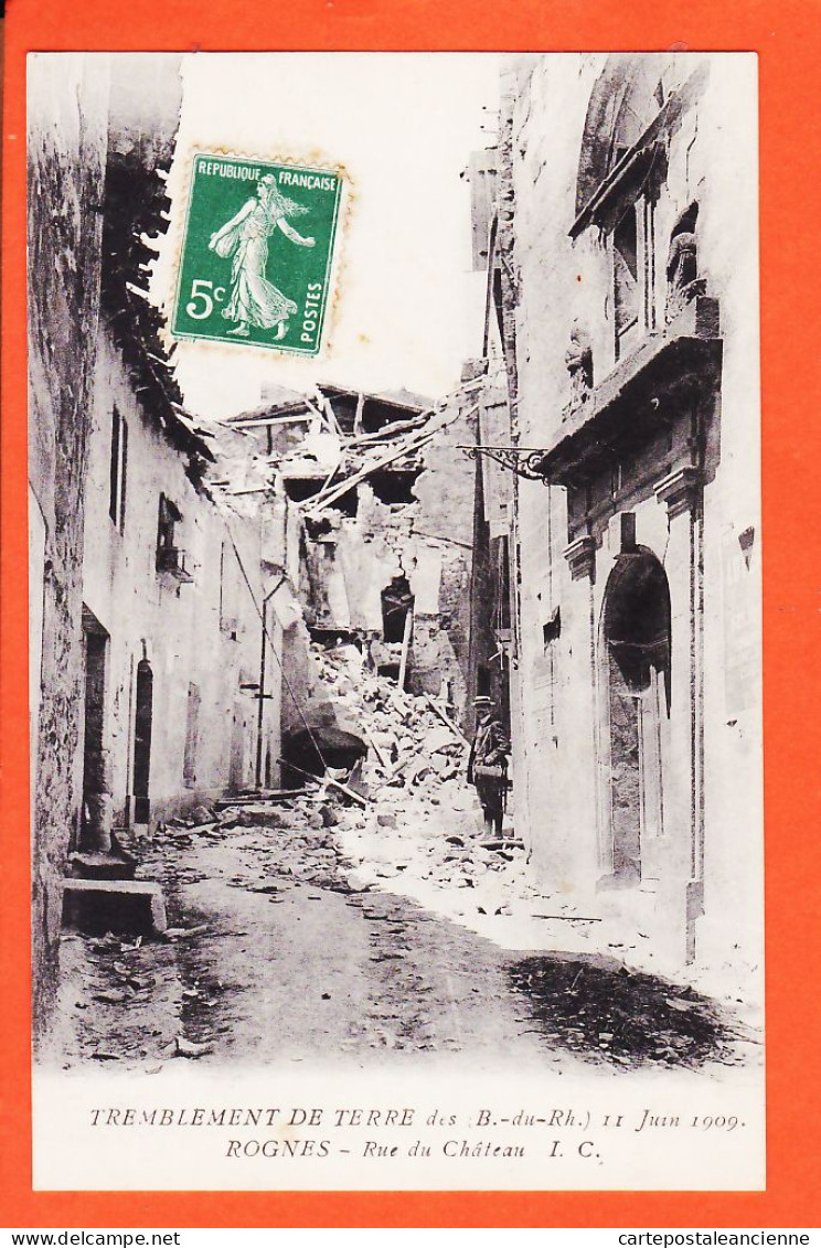 31694 / ⭐ ◉ 13-ROGNES Rue Du Chateau Tremblement Terre 11 Juin 1909 à LAVABRE Propriétaire Matet Senouillac Edit CASSAN - Otros & Sin Clasificación