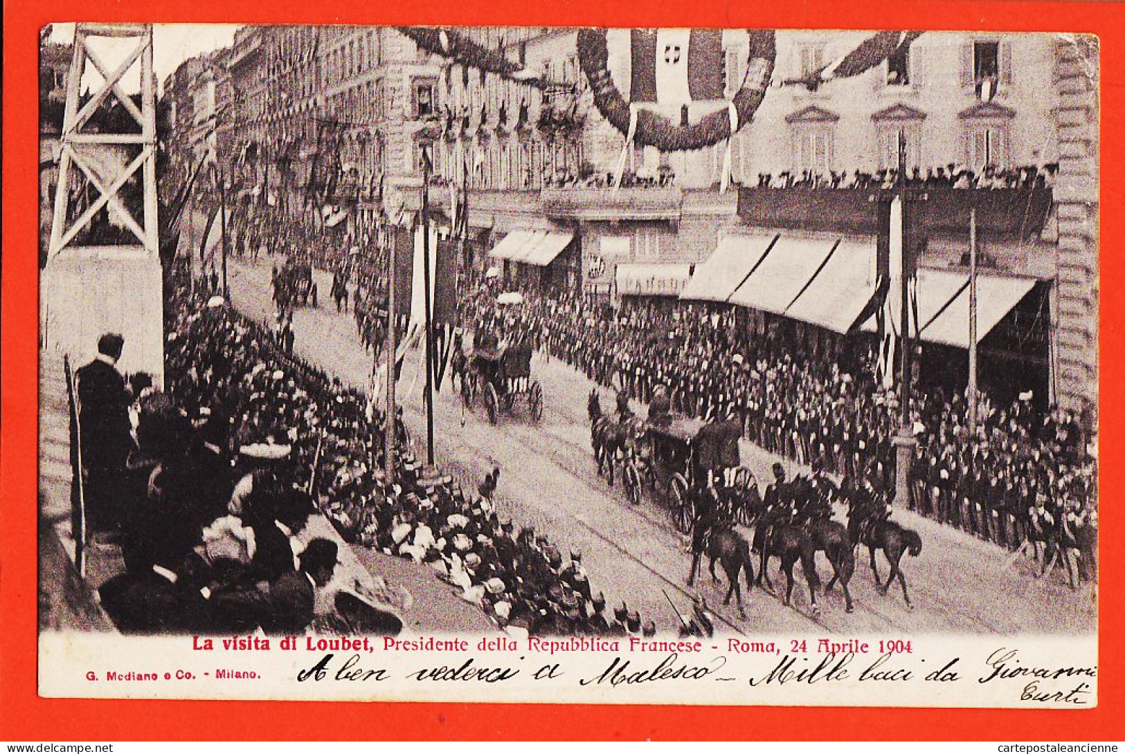 31548 / ♥️ ⭐ ◉ ROMA 24 Aprile 1904 Visita Di Emile LOUBET Presidente Repubblica Francese à BARAZZETTI Paris / MODIANO - Other & Unclassified