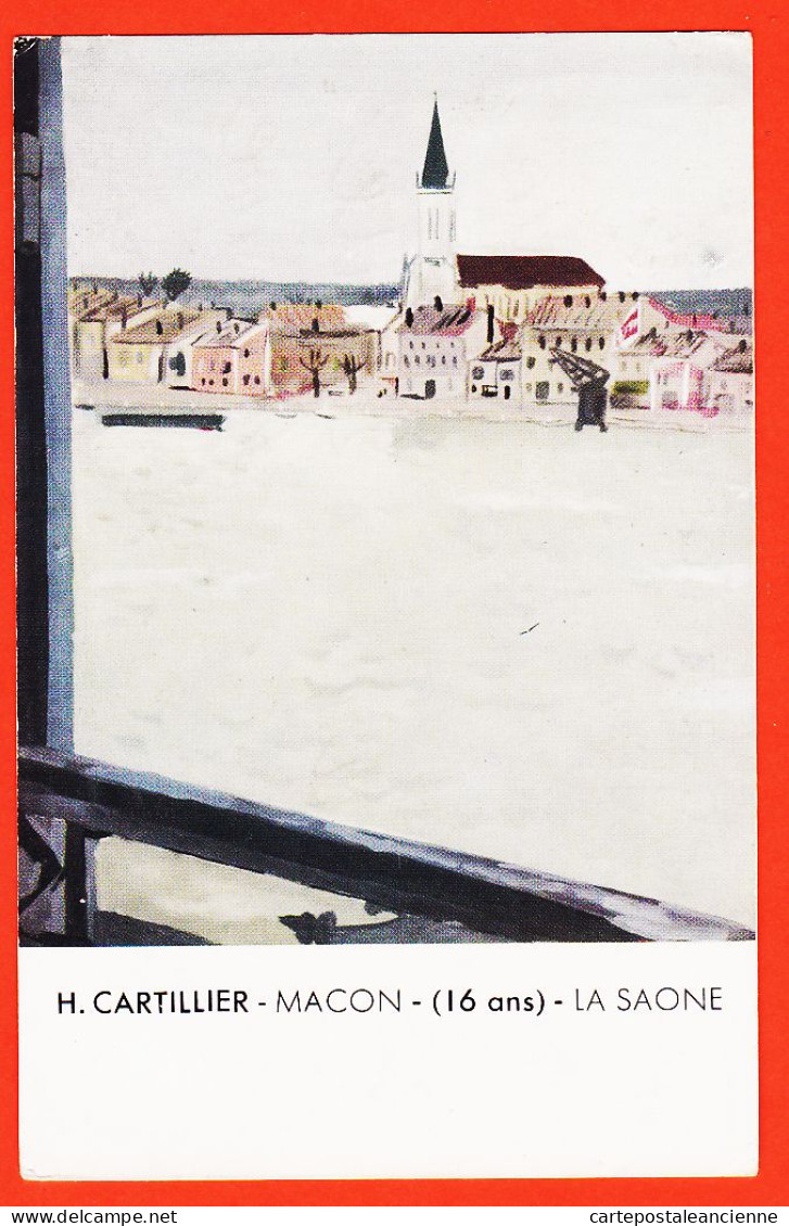 31604 / Peu Commun PARIS Salon Concours J-M PAILLARD 1935-1936 LA SAONE H CARTILLIER MACON 16 Ans Carte N°7 - Expositions