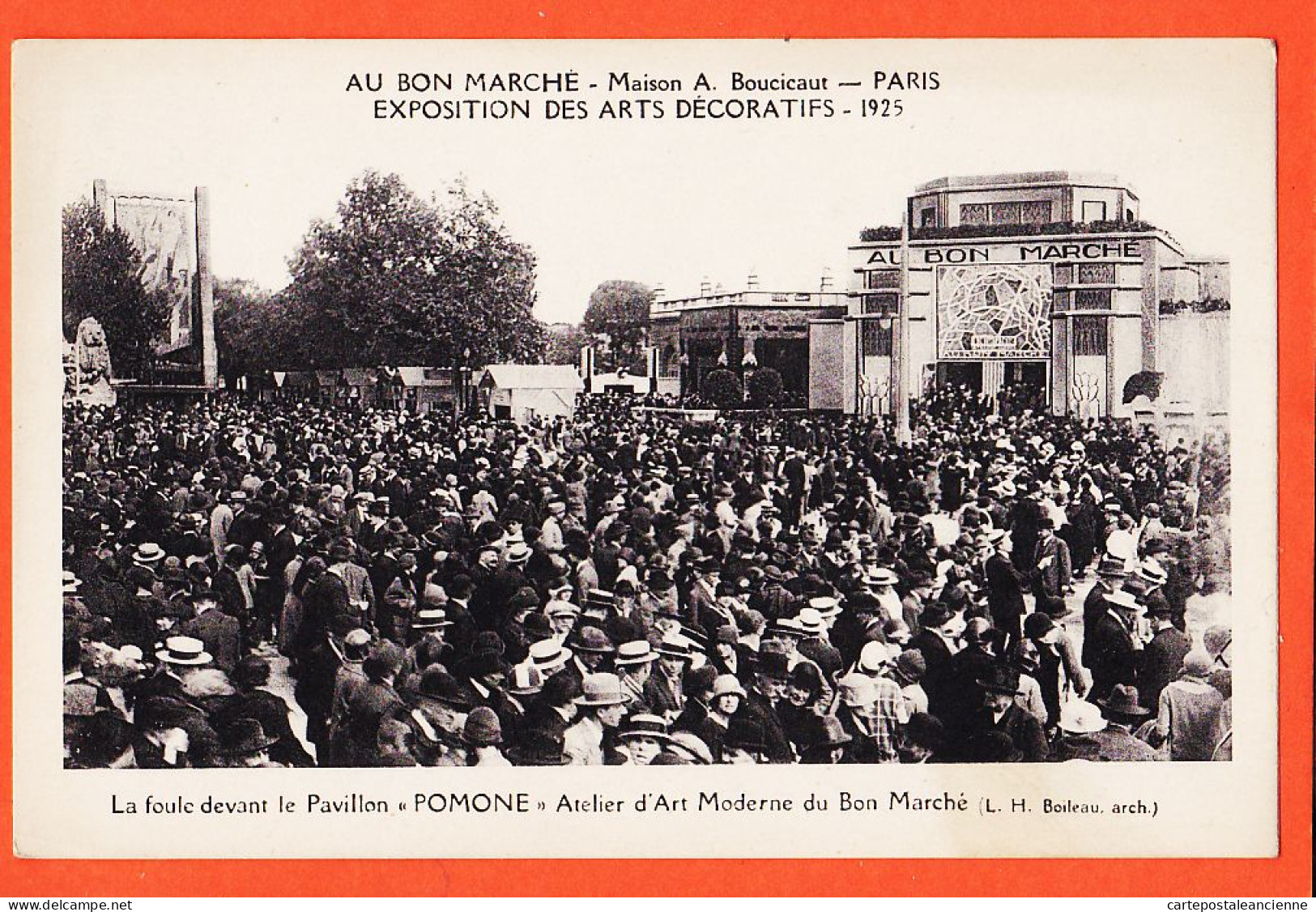 31601 / PARIS VII Pavillon POMONE Foule AU BON MARCHE Maison BOUCICAUT Expostion ARTS DECORATIFS 1925-Etat PARFAIT - Mostre