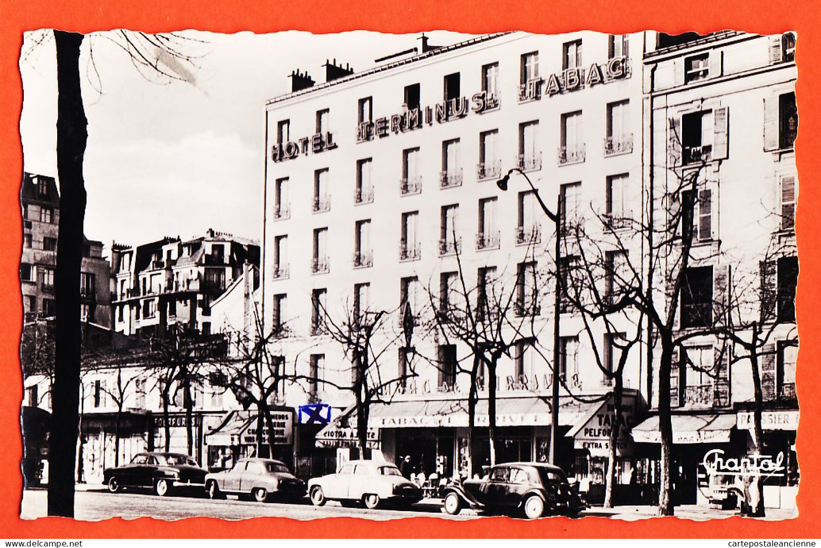 31625 / ♥️ ⭐ ◉ Rare PARIS V TERMINUS Hotel-Tabac 12 Boulevard De L' HOPITAL Automobiles 1955s Photo-Bromure CHANTAL 2141 - Arrondissement: 05