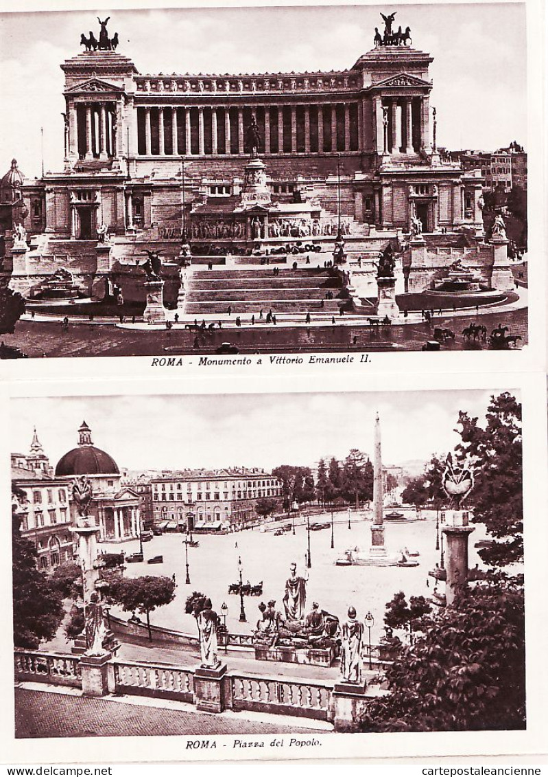 31543 / Ricordo di ROMA Parte I -32 fotografie d'epoca 1910s Mappa dela villa con descrizione quattro lingue