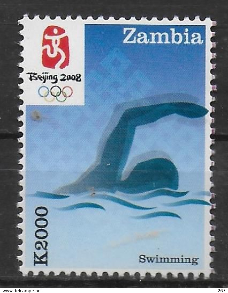 ZAMBIE   N° 1391  * *   Jo 2008  Natation - Schwimmen