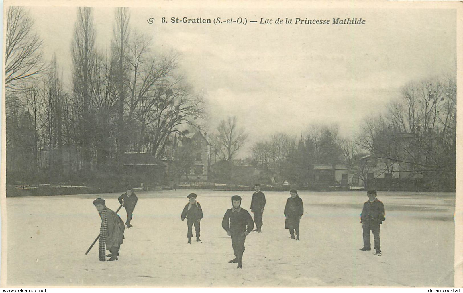 Top Promotion 2 Cpa 95 SAINT-GRATIEN. Enfants Sur Le Lac Princesse Mathilde (défauts) - Saint Gratien