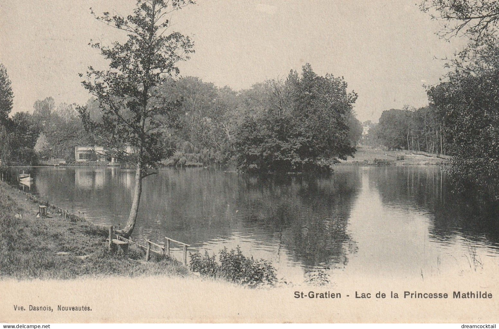 Top Promotion 2 Cpa 95 SAINT-GRATIEN. Enfants Sur Le Lac Princesse Mathilde (défauts) - Saint Gratien