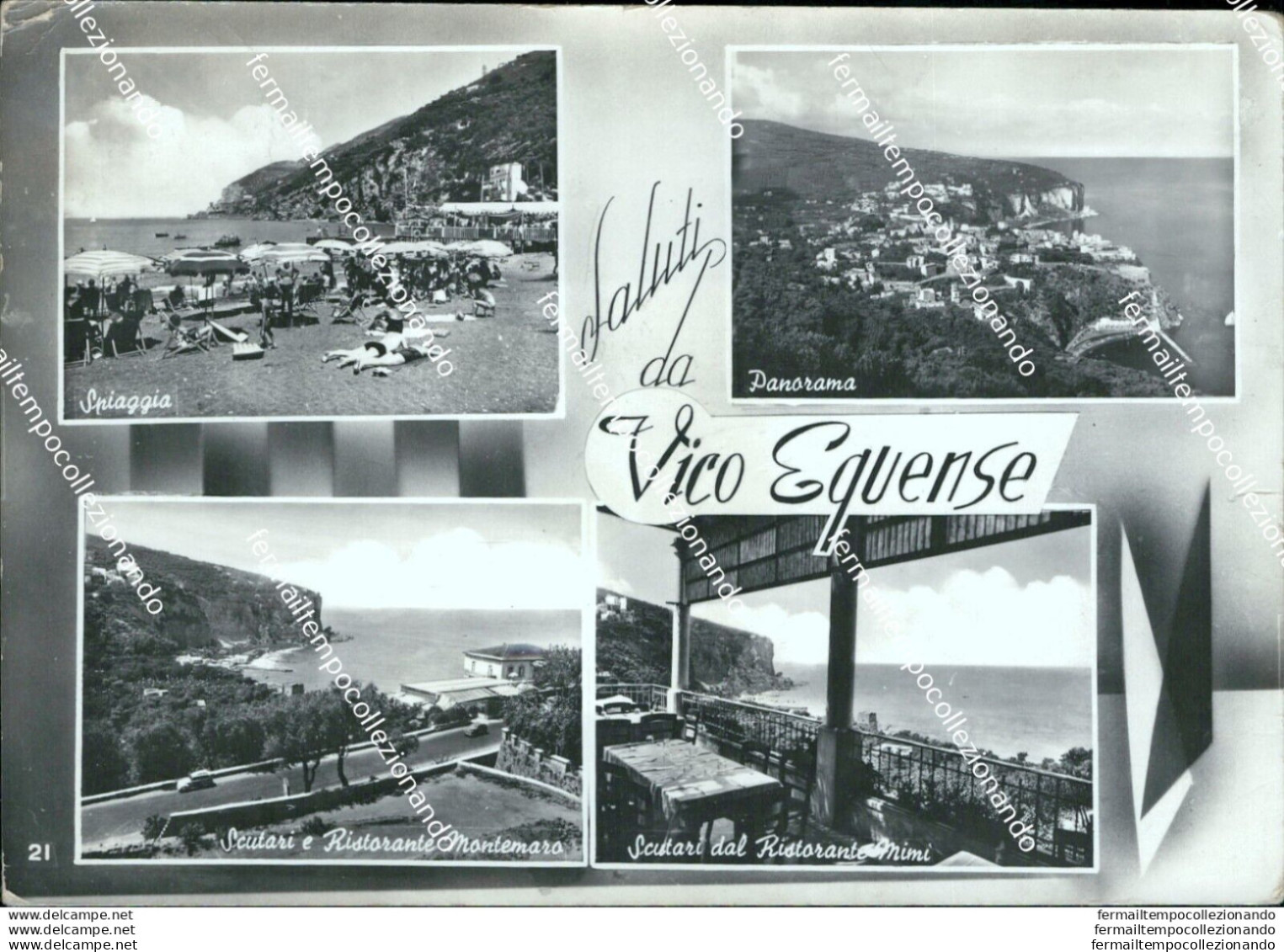 Bn28 Cartolina Saluti Da Vico Equense Provincia Di Napoli - Napoli (Napels)