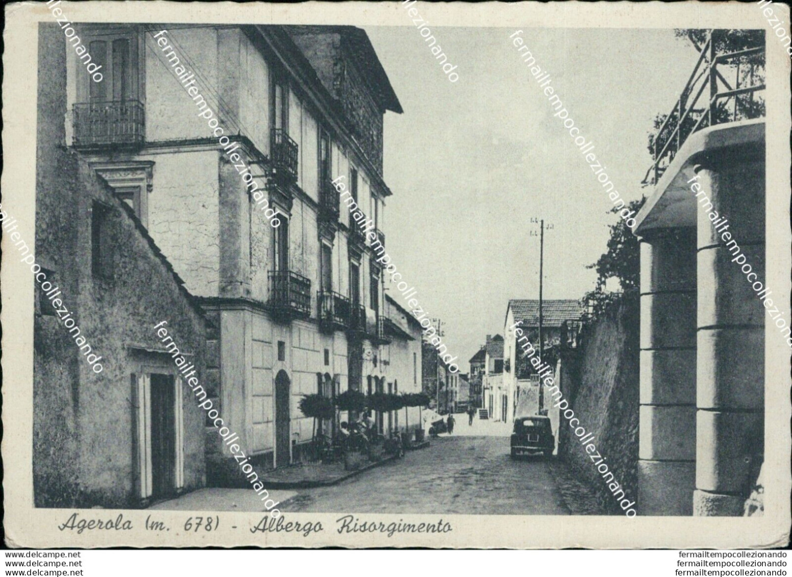 Bi327 Cartolina Agerola  Albergo Risorgimento Provincia Di Napoli - Napoli (Neapel)