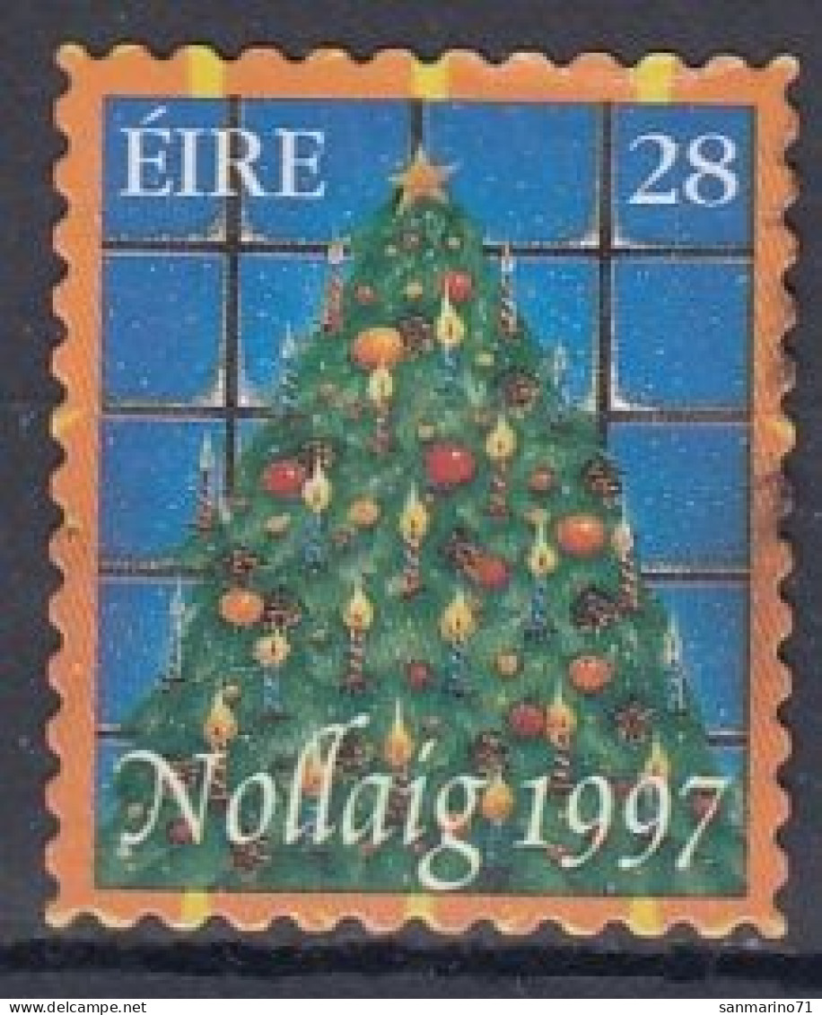 IRELAND 1033,used,falc Hinged - Weihnachten