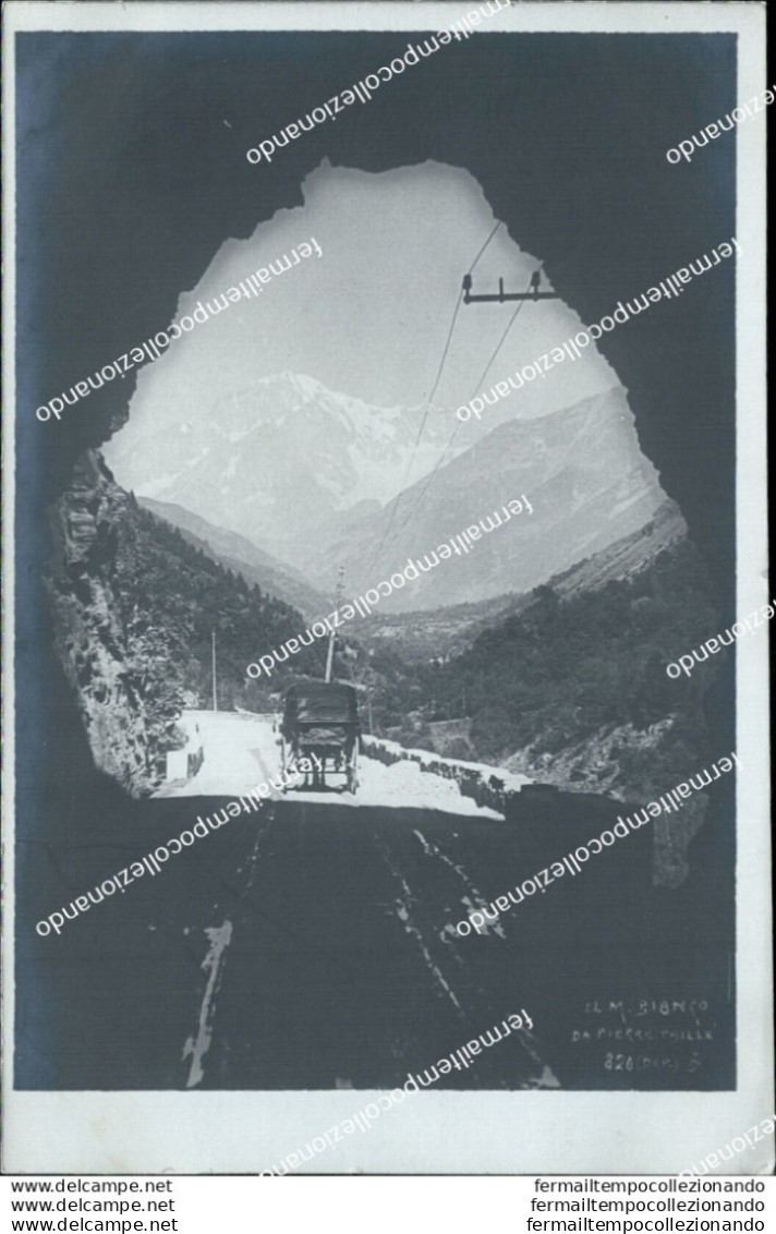 Ba123 Cartolina Fotografica Il Monte Bianco Da Pierre Saille Aosta Saint Pierre - Aosta