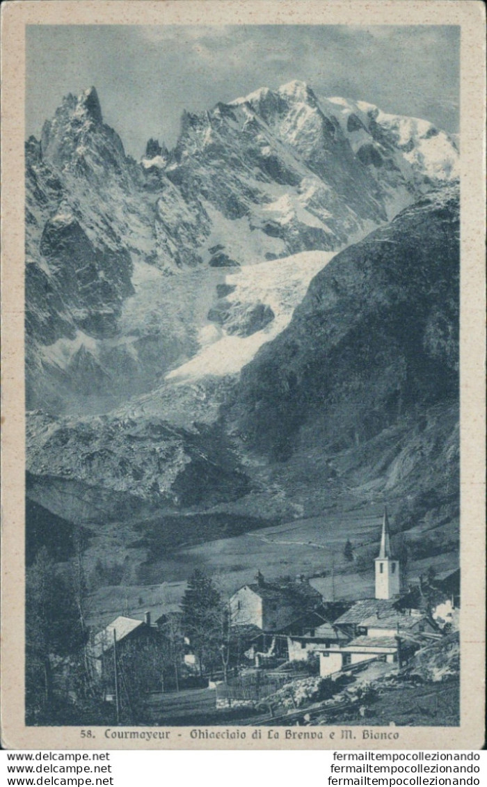 Bf72 Cartolina Courmayeur  Ghiacciaio Di La Brenva Mo.bianco Provincia Di Aosta - Aosta