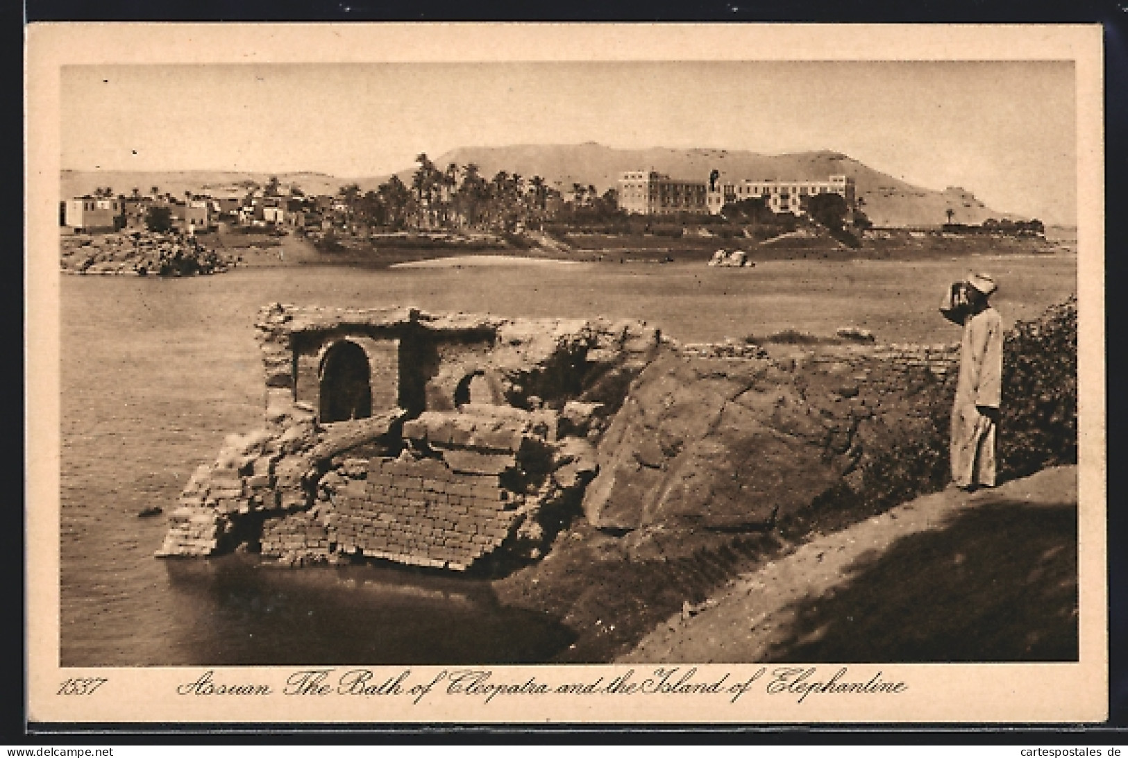 CPA Assuan, The Bath Of Cleopatra And The Island Of Elephantine  - Other & Unclassified