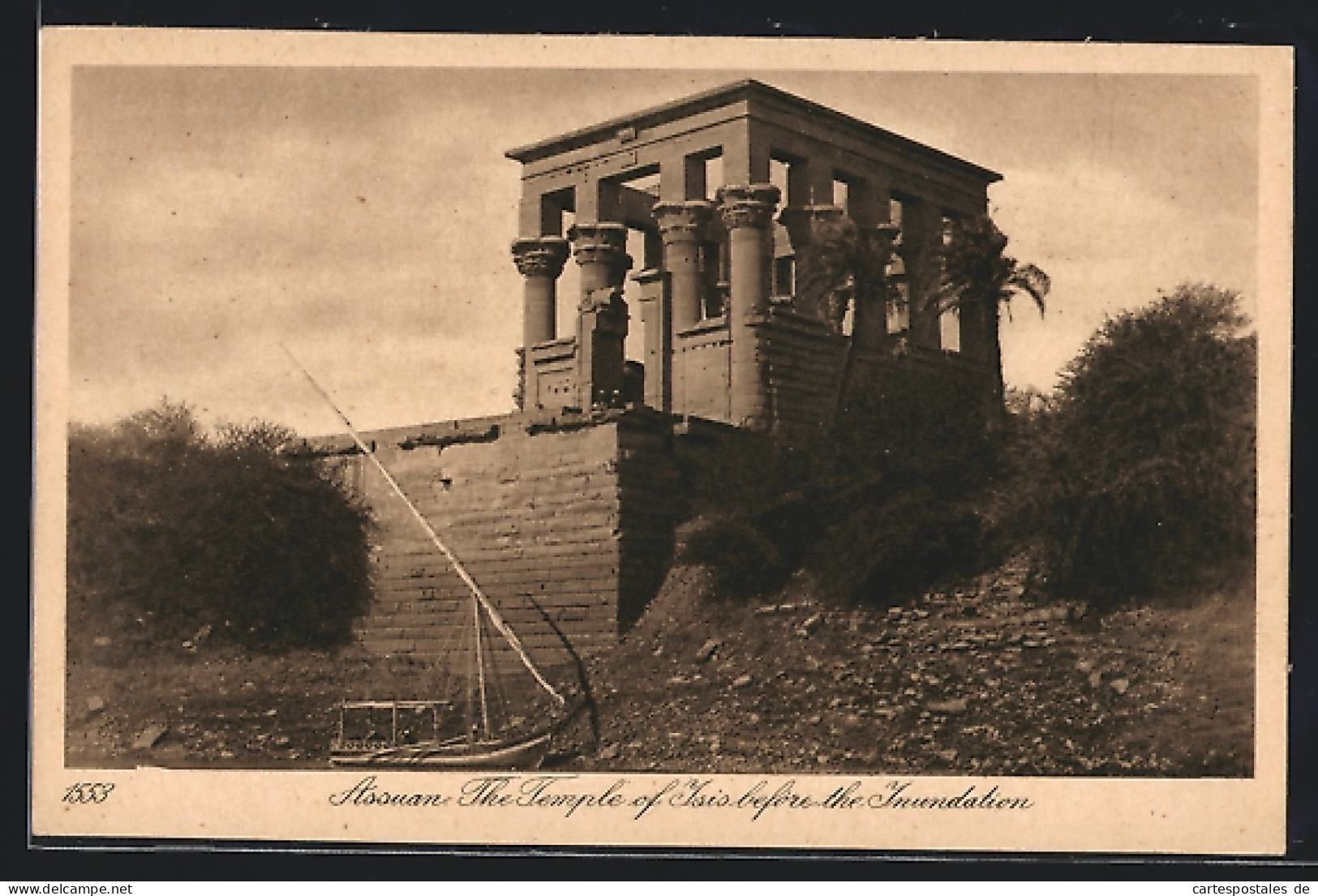 CPA Assuan, The Temple Of Isis Before The Inundation  - Autres & Non Classés