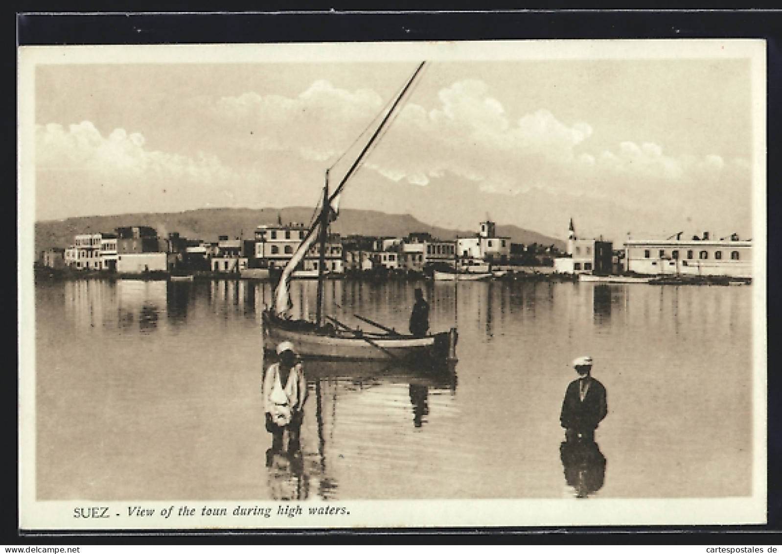 CPA Suez, View Of The Toun During High Waters  - Sonstige & Ohne Zuordnung