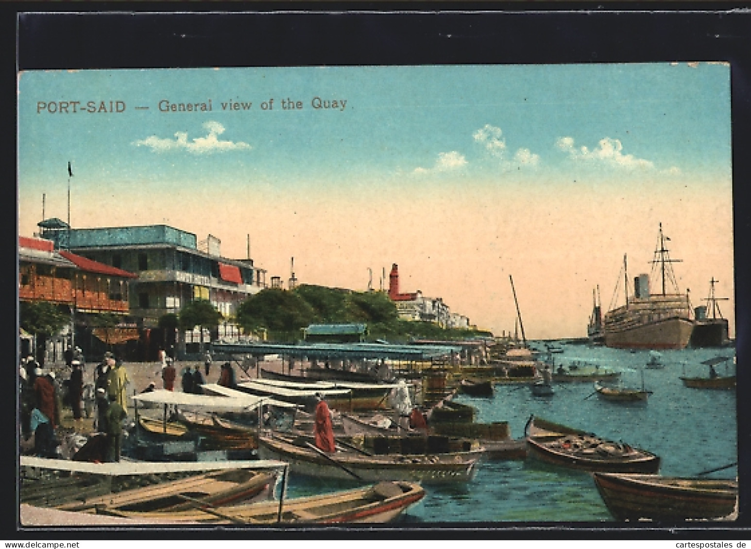 CPA Port-Said, General View Of The Quai  - Otros & Sin Clasificación