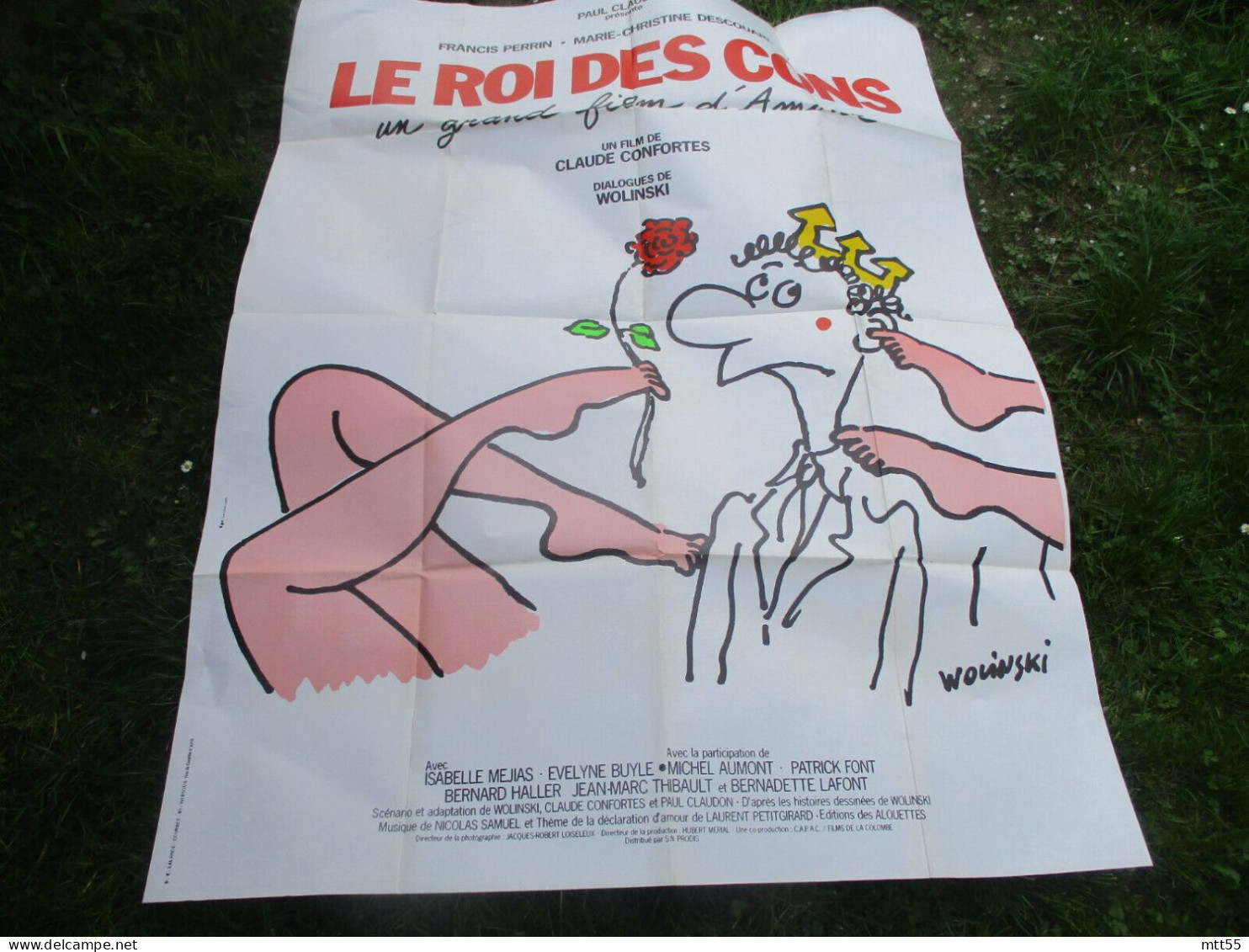 WOLINSKY LE ROI DES CONS GRANDE AFFICHE CINEMA 120X 160 - Plakate