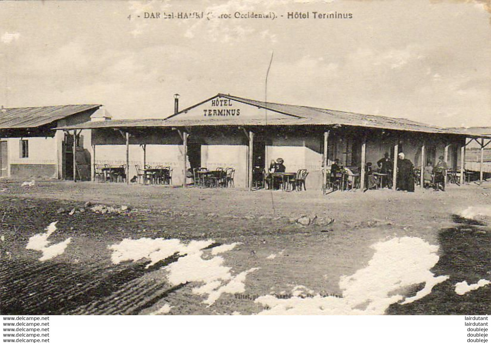 MAROC  DAR-BEL-HAMRI  Hôtel Terminus  .....( Carte Rongée ) - Autres & Non Classés