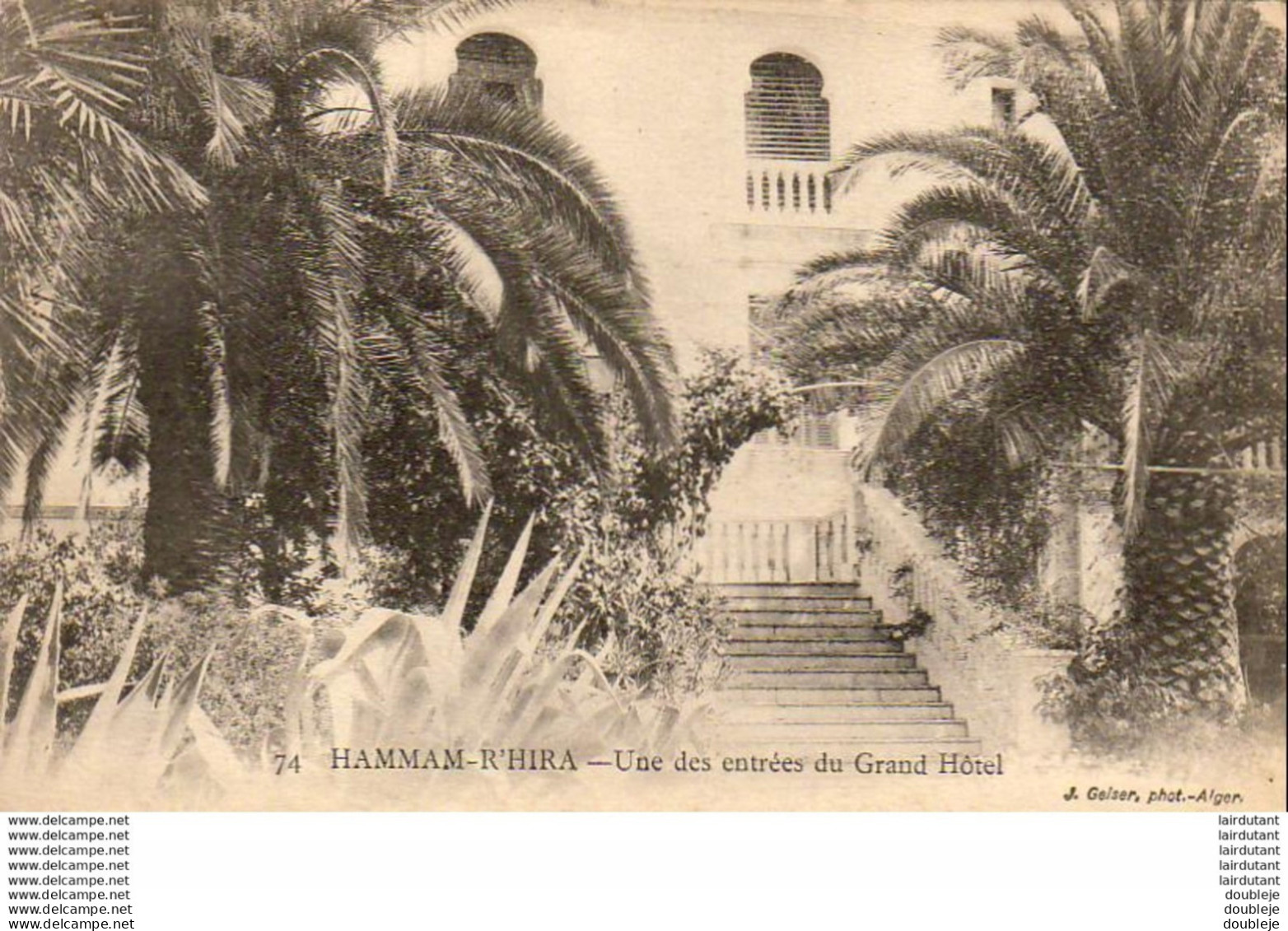 ALGERIE  HAMMAM-R'HIRA  Une Des Entrées Du Grand Hôtel  ..... ( Ref H2261 ) - Autres & Non Classés