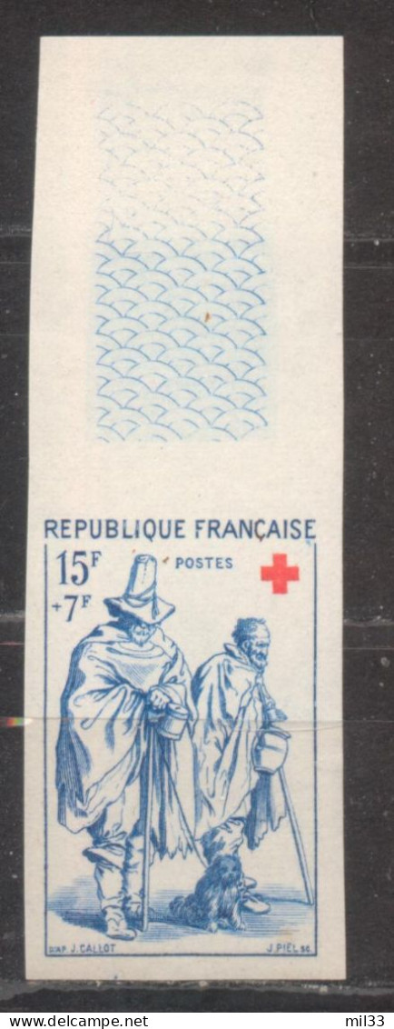 Croix Rouge L'aveugle Et Le Mendiant YT 1140 De 1957 Sans Trace De Charnière - Non Classés