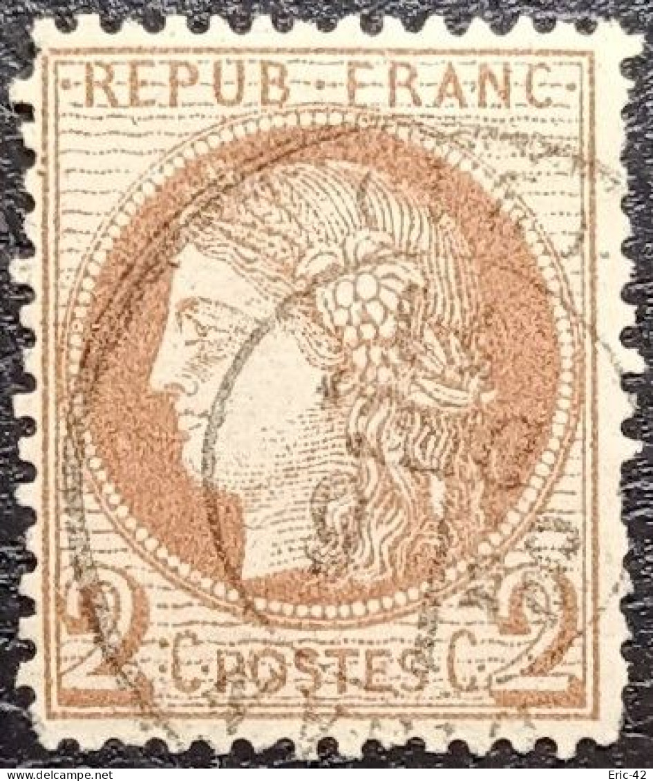 FRANCE Y&T N°51 Cérès 2c Brun-rouge. Oblitéré CàD - 1871-1875 Ceres