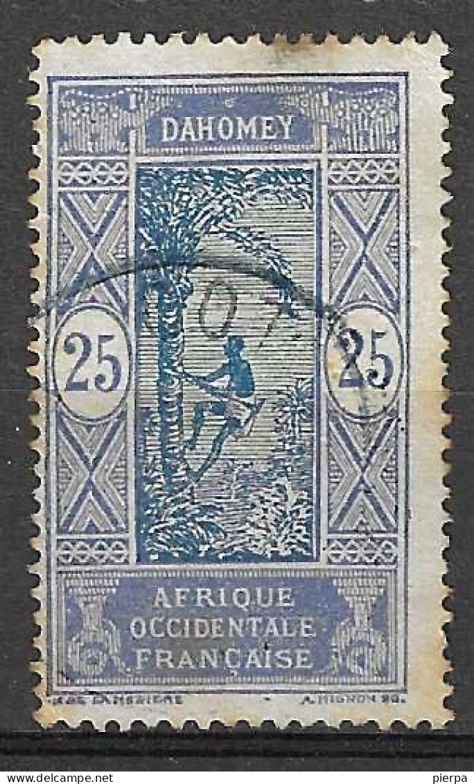 DAHOMEY - 1913 - CENT. 25 - USATO (YVERT 55 - MICHEL 48) - Gebruikt