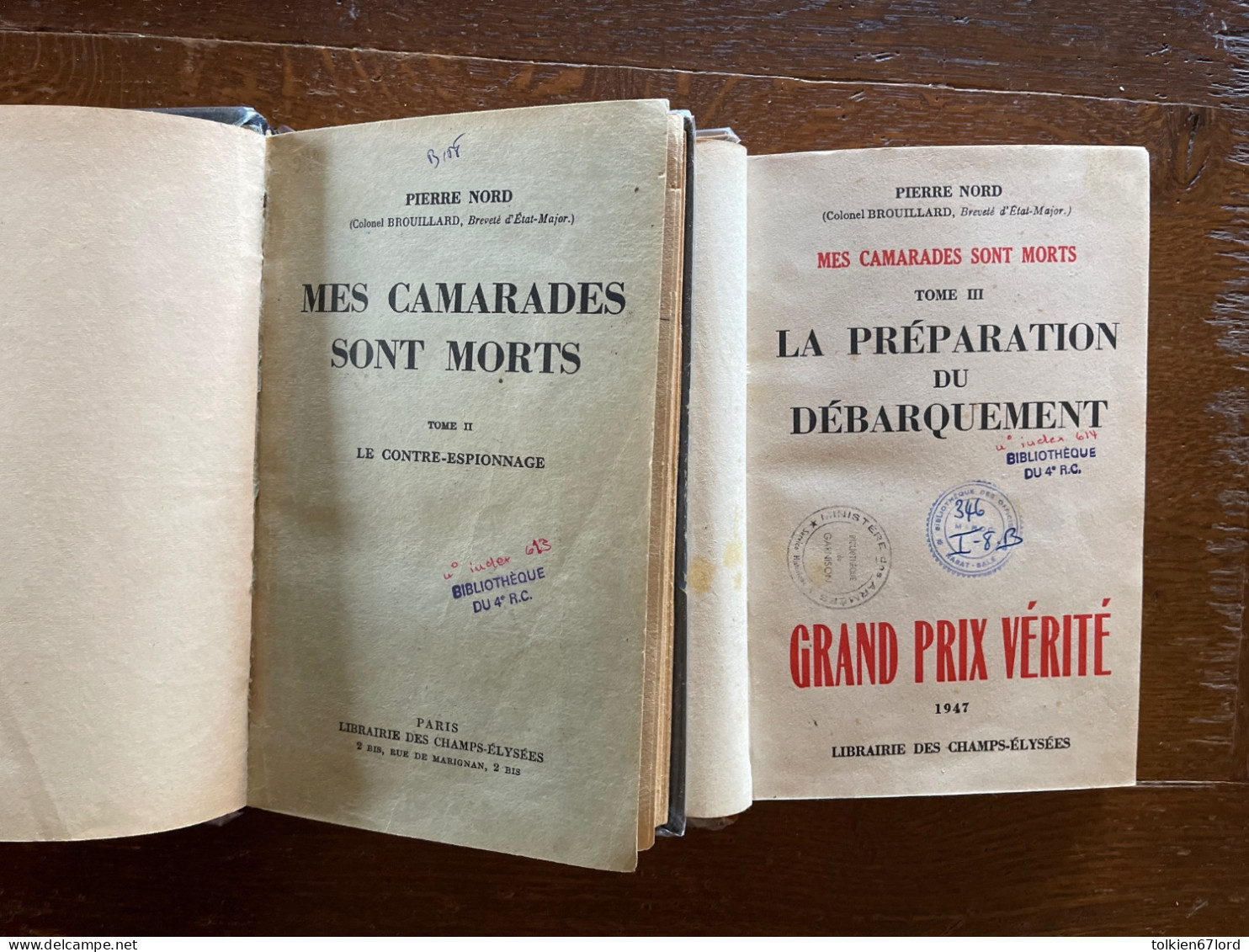 PIERRE NORD Mes Camarades Sont Morts Tome 2 Et 3 4e Régiment De Chasseur Maroc Officiers - Other & Unclassified