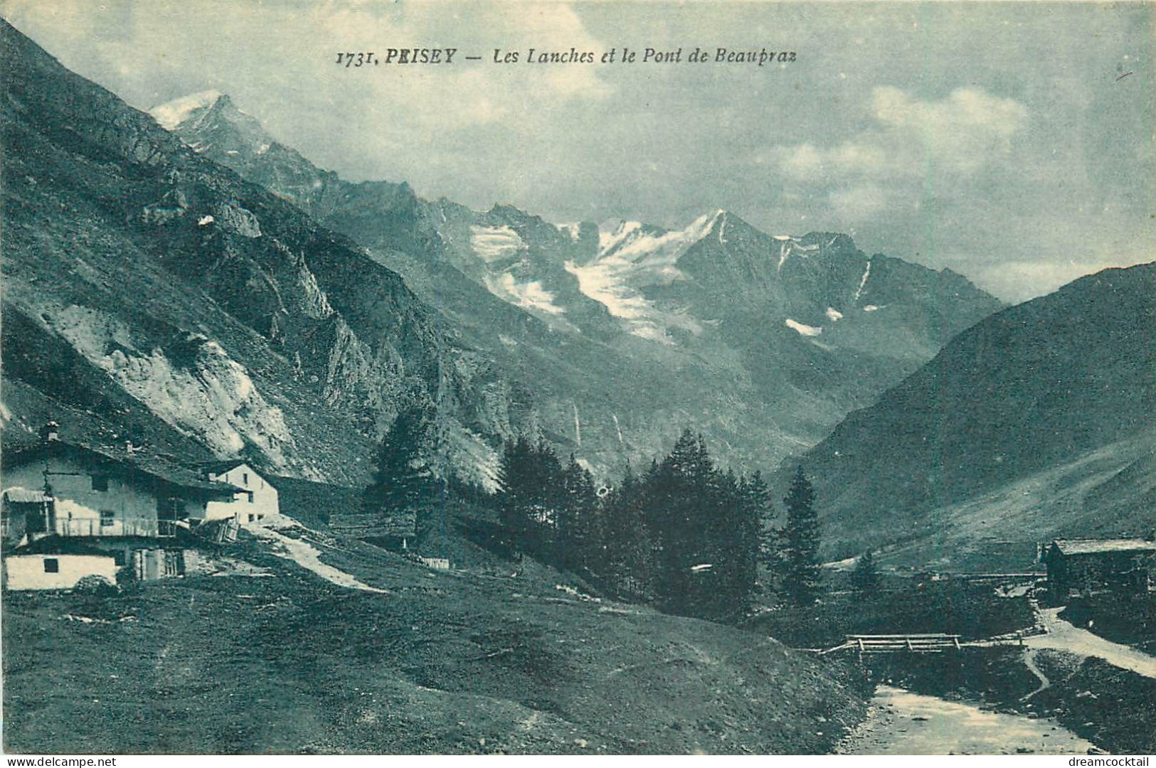 Top Promotion 2 Cpa 73 PEISEY LES LANCHES. Pont De Beaupras Et Mont Pourri - Autres & Non Classés