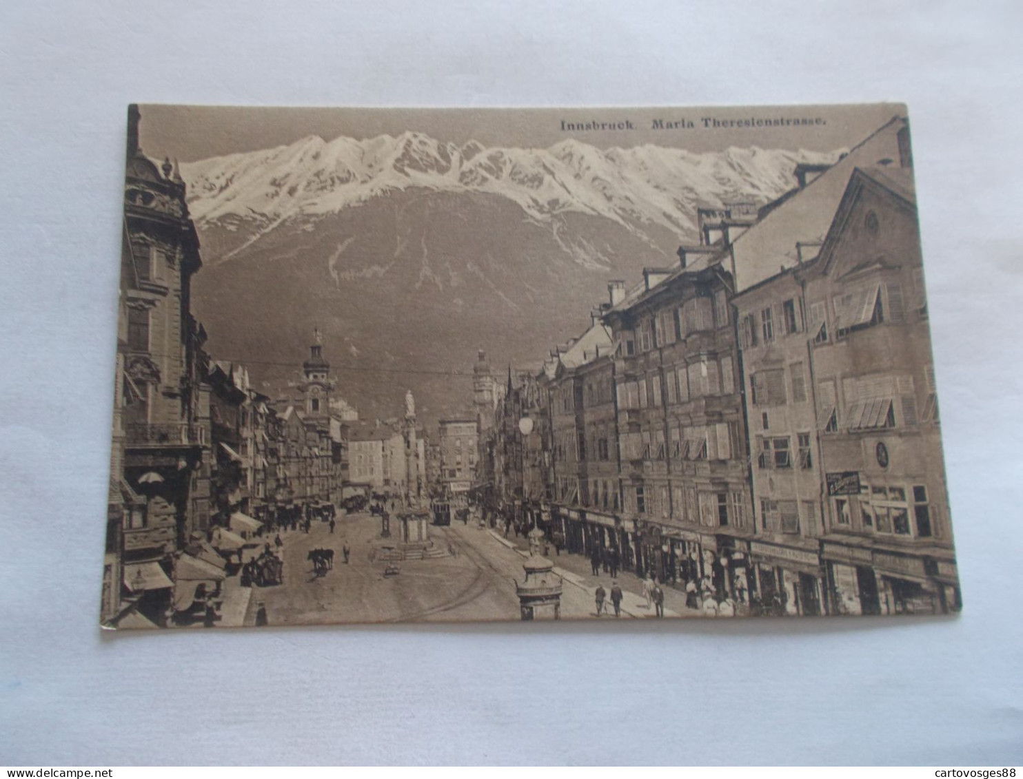 INNSBRUCK TYROL ( AUSTRIA OSTERREICH ) MARIA THERESIENSTRASSE  TRES ANIMEES COMMERCES  ATTELAGE - Innsbruck