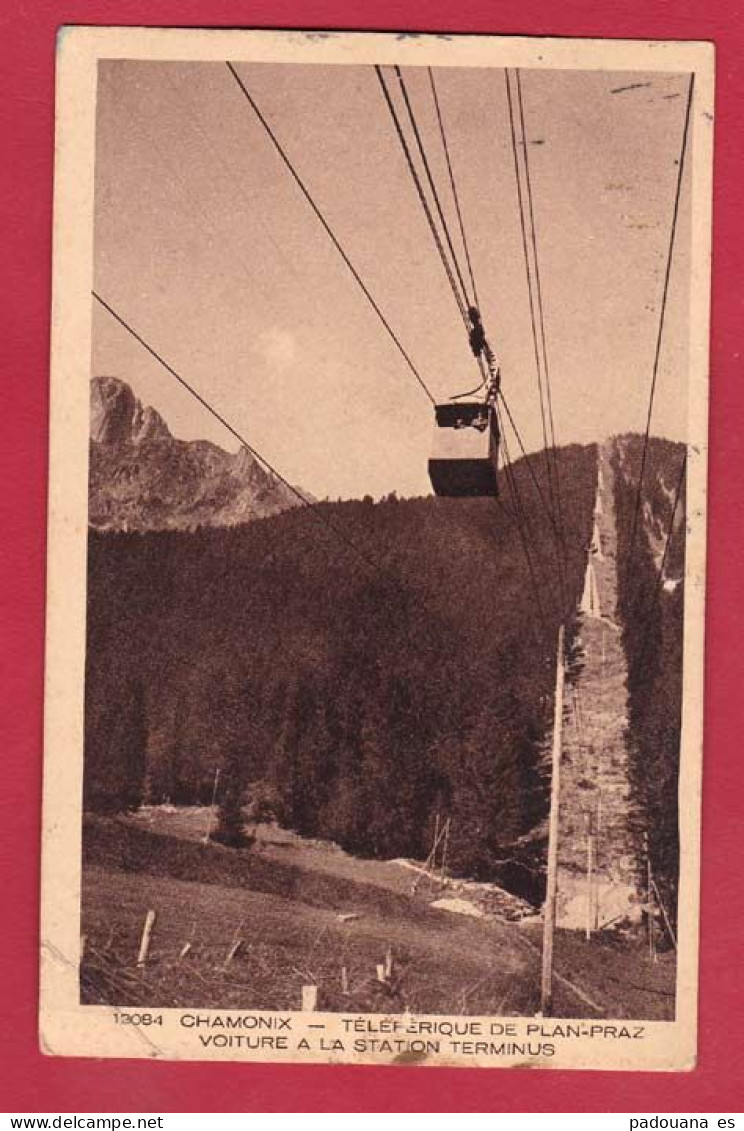 AC 32  HAUTE SAVOIE 74  TCHAMONIX IELEPHERIQUE  DE PLAN PRAZ EN 1931 - Other & Unclassified