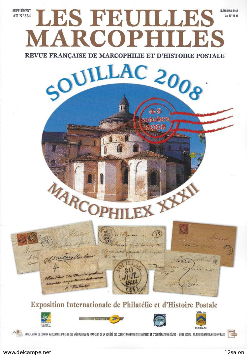 FEUILLES MARCOPHILES SUPPLEMENT 334 MARCOPHILEX XXXII SOUILLAC - French