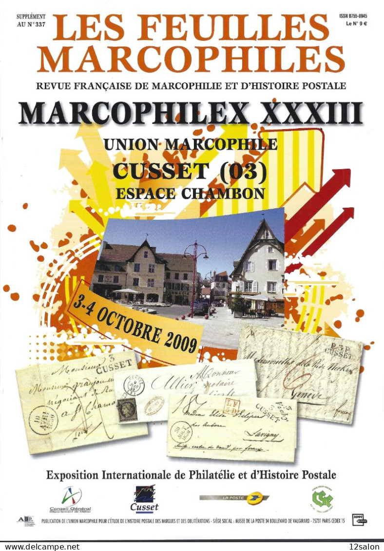 FEUILLES MARCOPHILES SUPPLEMENT 337 MARCOPHILEX XXXIII CUSSET - Francés