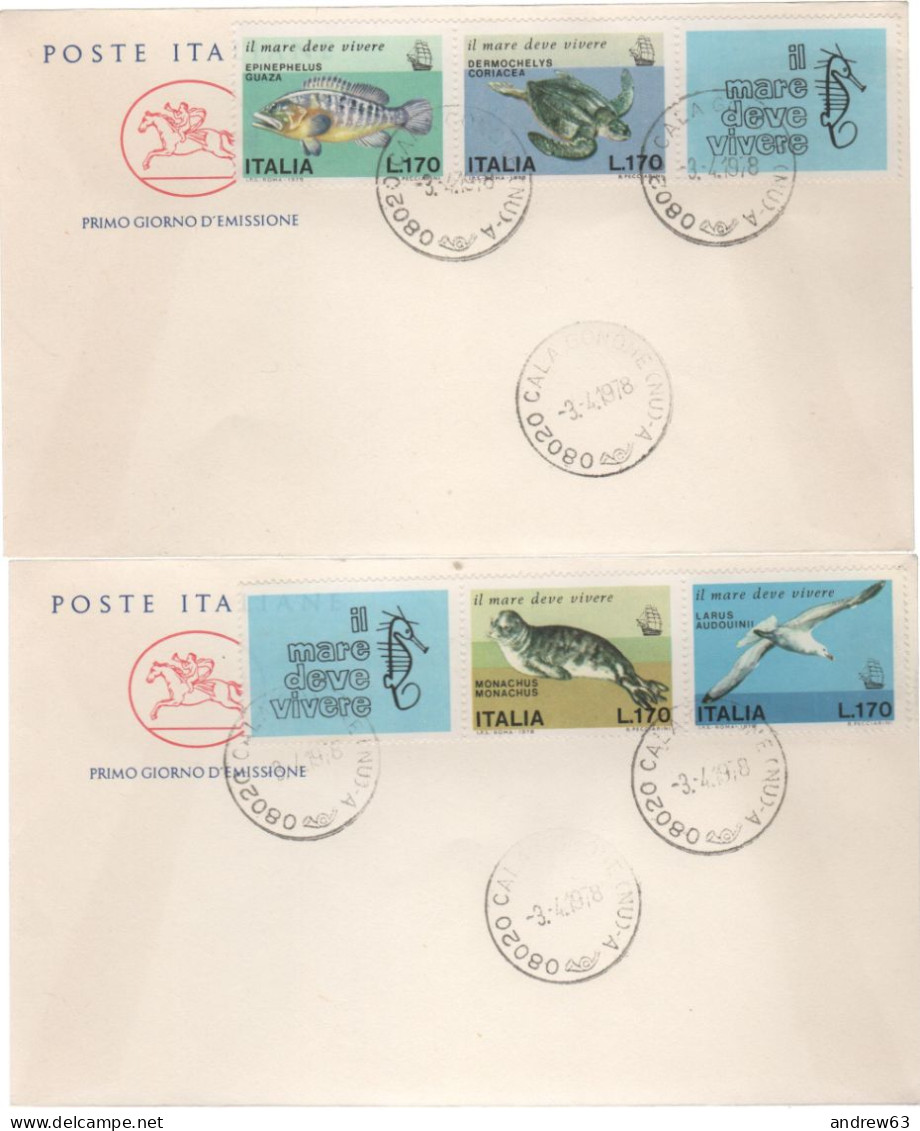 ITALIA - ITALIE - ITALY - 1978 - Salvaguardia Del Mare - 2x FDC Cavallino - FDC