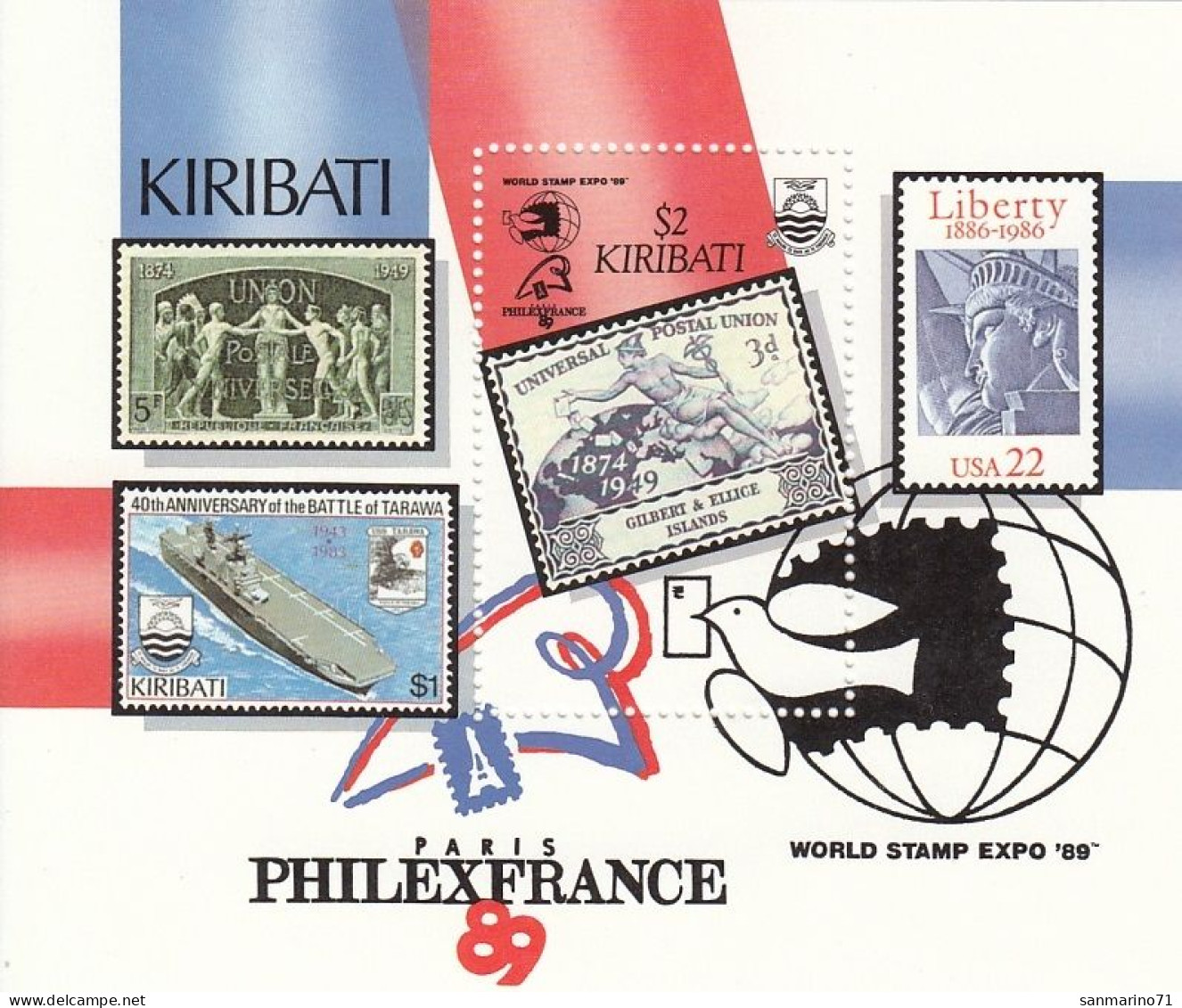 KIRIBATI Block 16,unused - Révolution Française