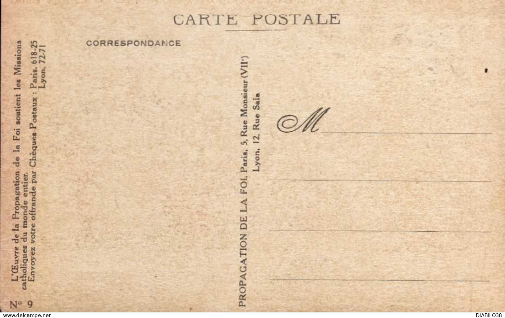 L' OEUVRE DE LA PROPAGATION DE LA FOI. . . N°9. AUX INDES . ELEVES CATECHISTES AIDANT LES SOEURS    . .  .  ( PLESSARD ) - Missions