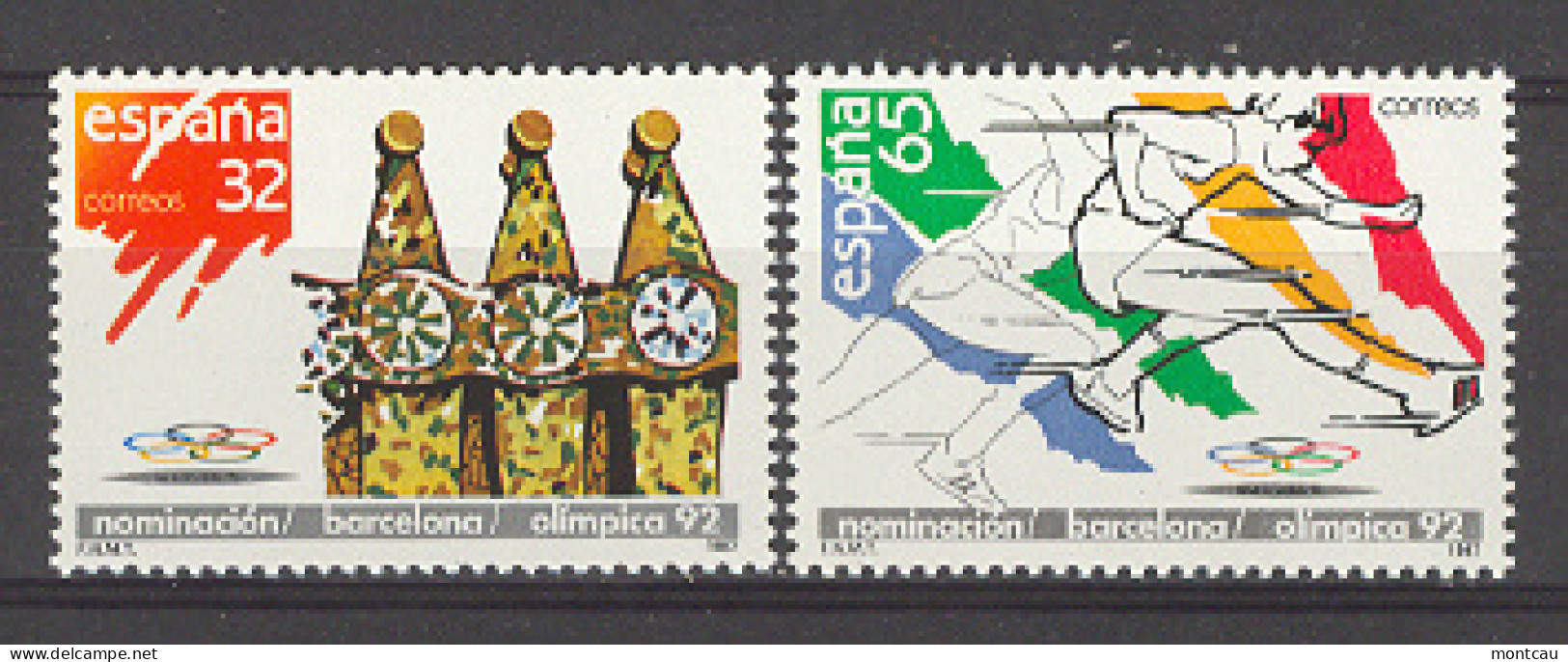 Spain 1987 - Nominacion JJOO BCN-92 Ed 2908-09 (**) - Unused Stamps